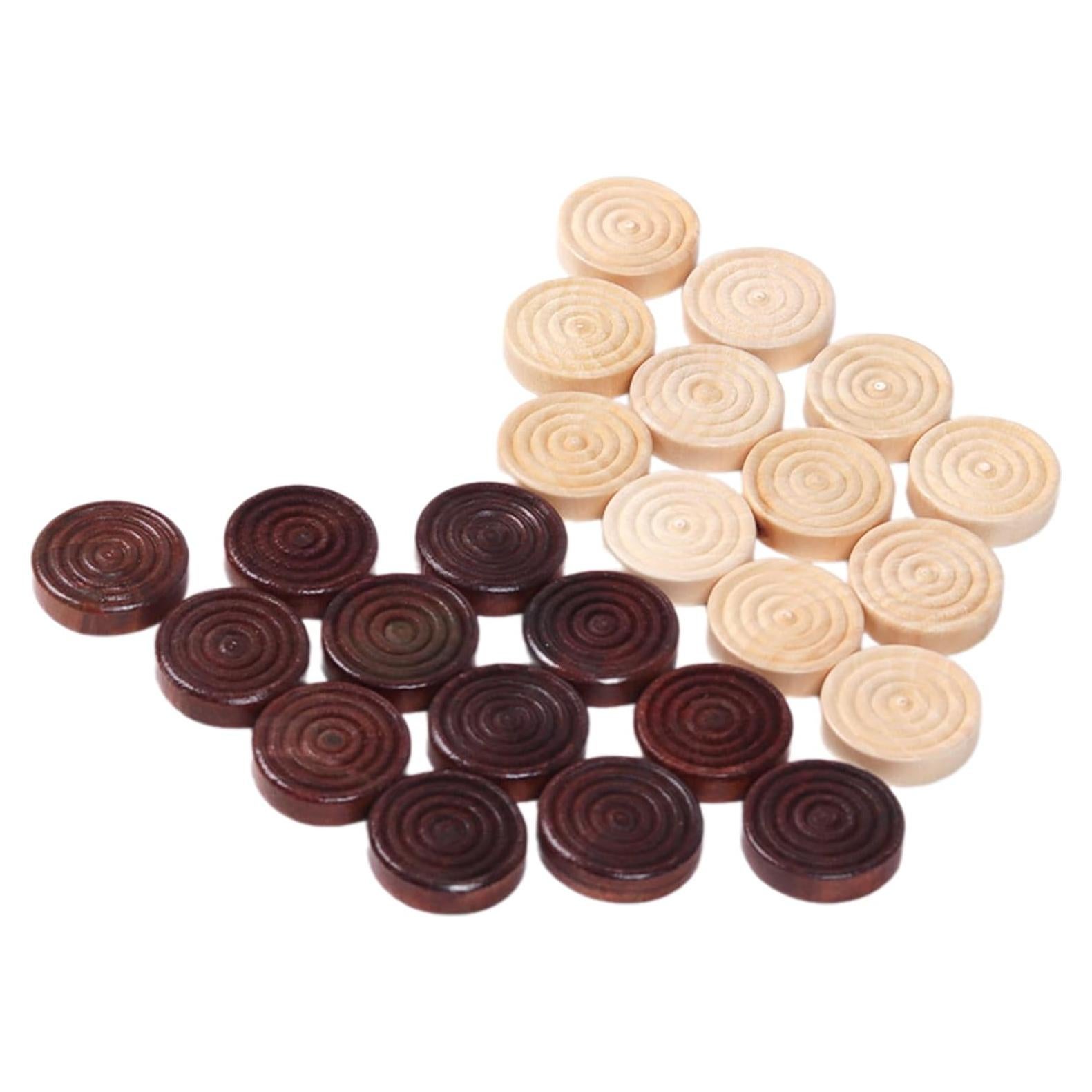 Set de 24 Piezas de Damas de Madera Ldabrye - Clásico