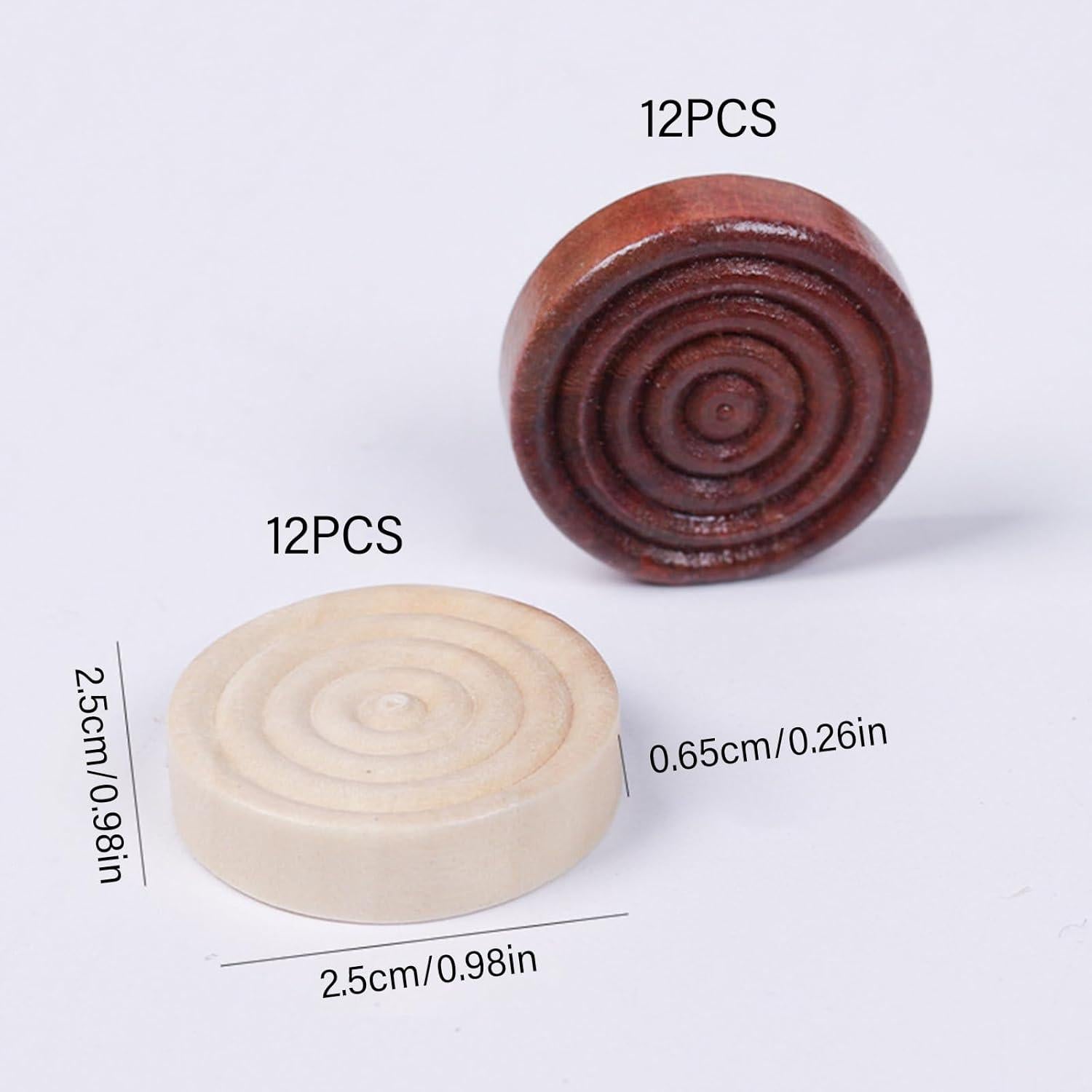 Set de 24 Piezas de Damas de Madera Ldabrye - Clásico