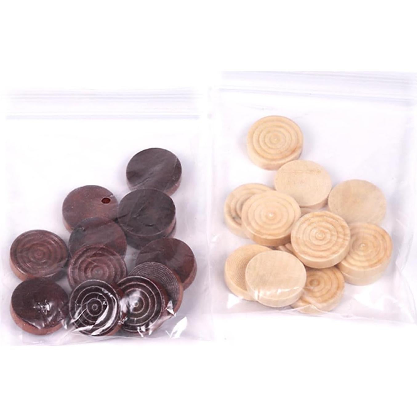 Set de 24 Piezas de Damas de Madera Ldabrye - Clásico