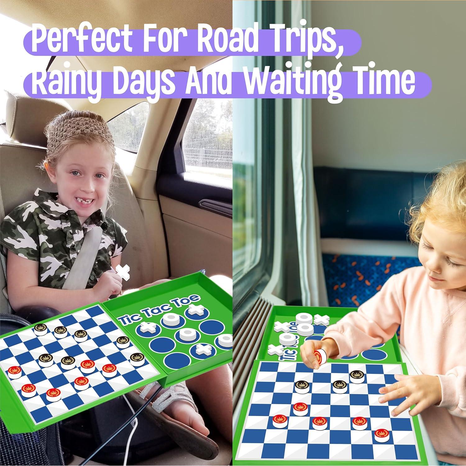 Juego de Damas y Tres en Raya Magnético SpriteGru 19cm