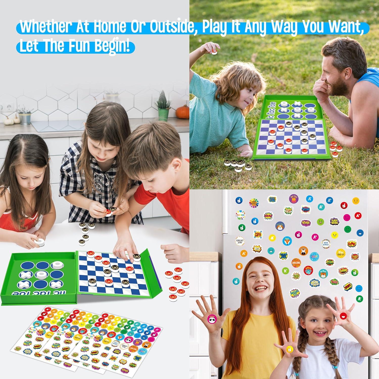 Juego de Damas y Tres en Raya Magnético SpriteGru 19cm