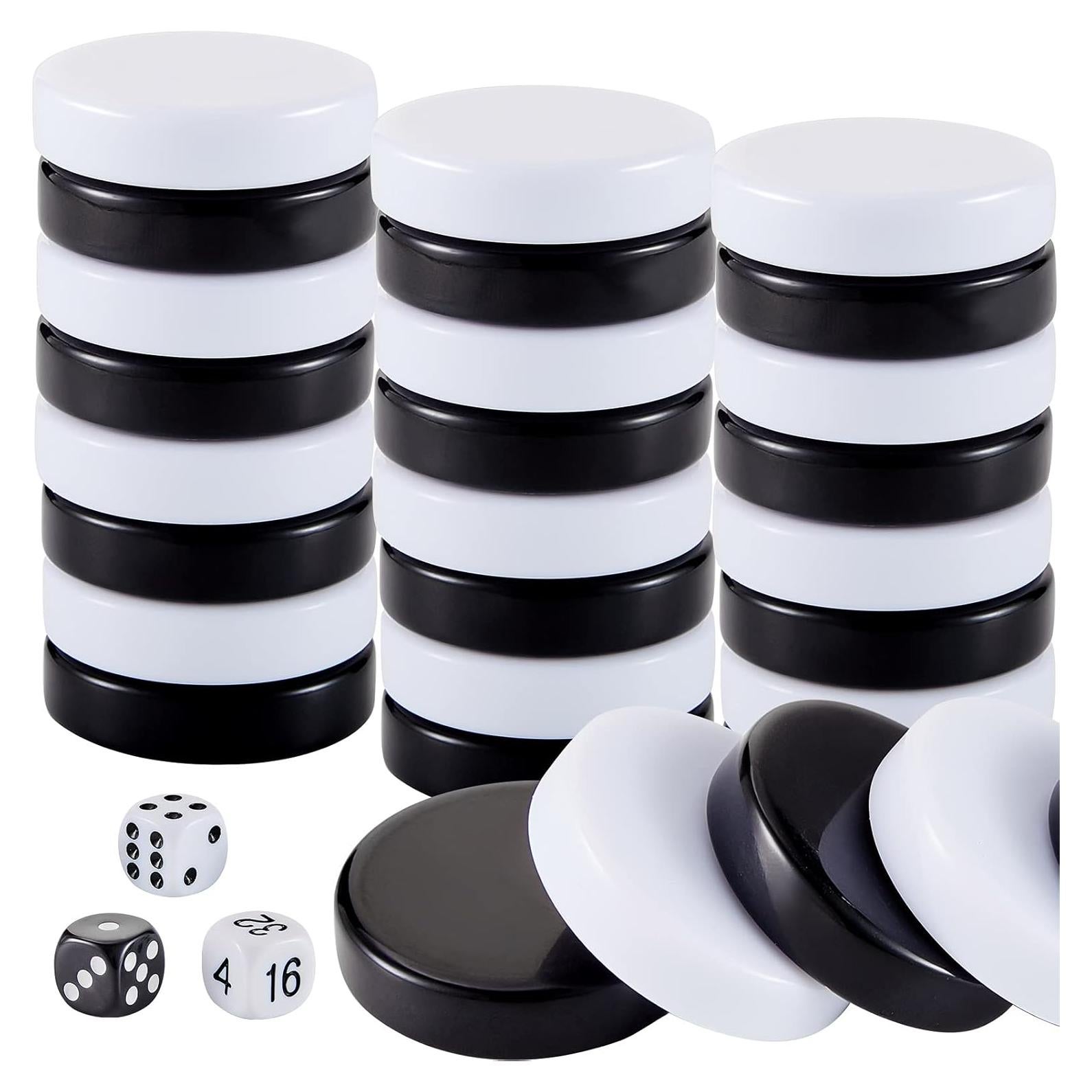 Piezas de Damas de Backgammon Skylety 30 Pcs 3.18 cm