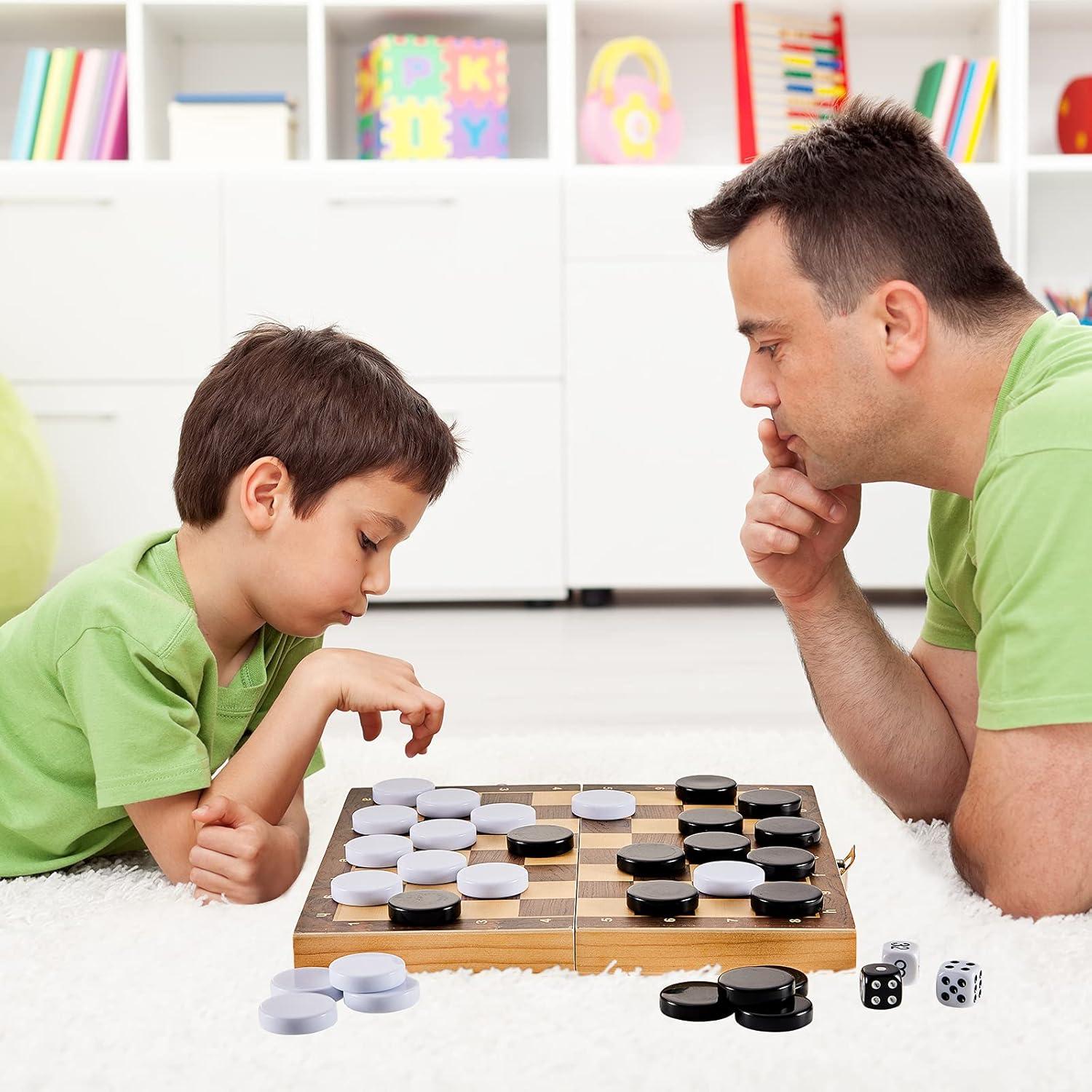 Piezas de Damas de Backgammon Skylety 30 Pcs 3.18 cm