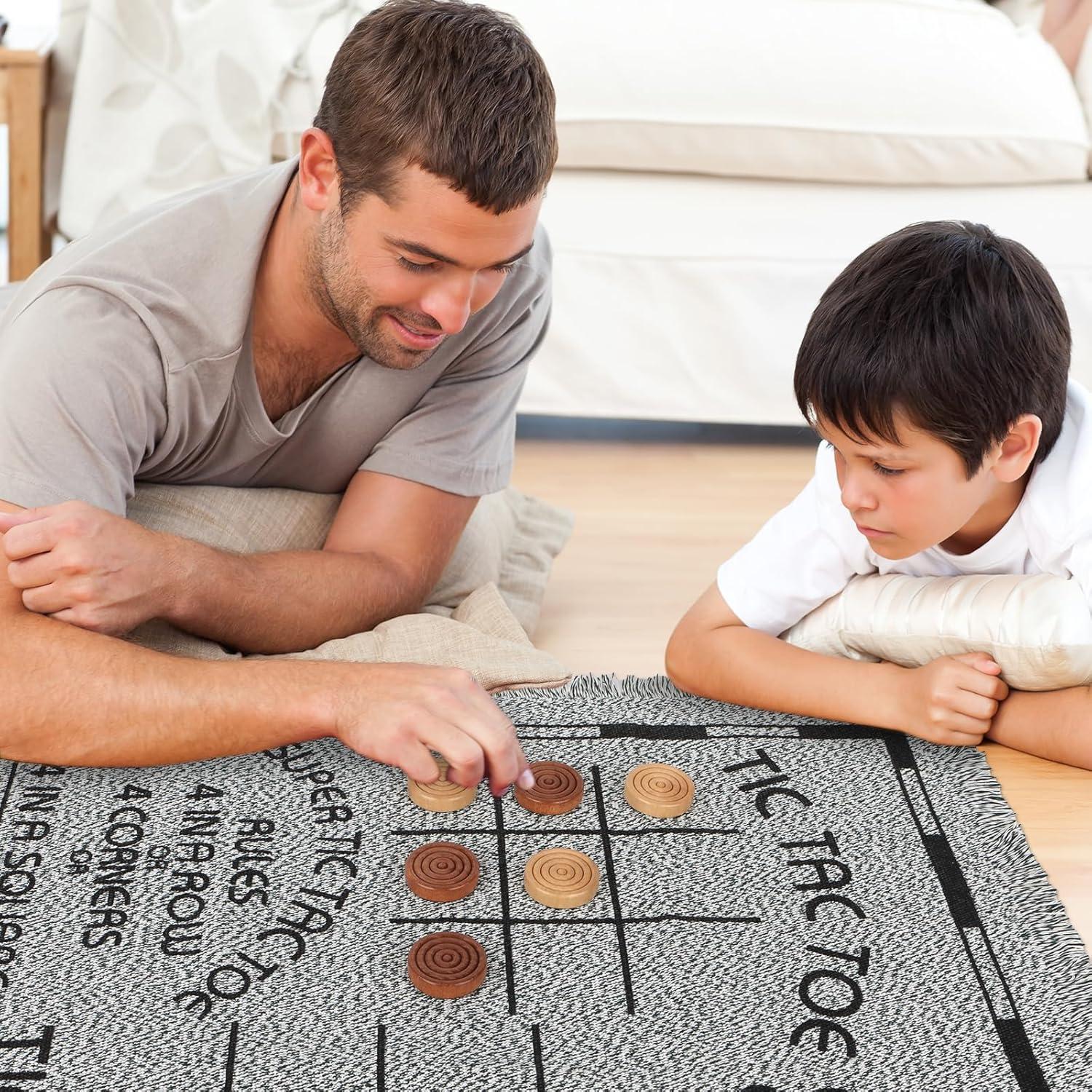 Piezas de Damas de Madera QuadPro - 30 Piezas y 5 Dados