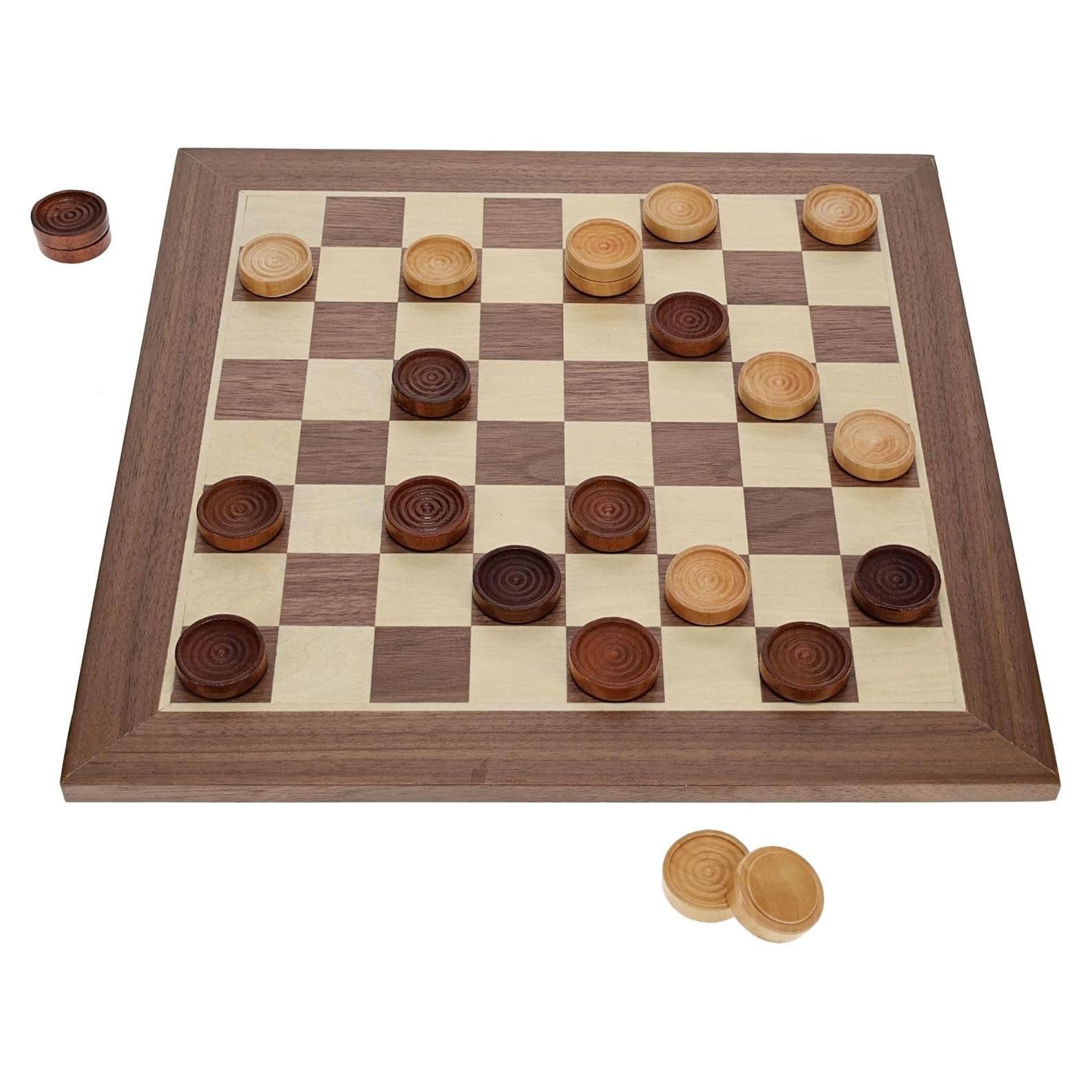 Juego de Damas Clásico de Madera WE Games 30.48 cm