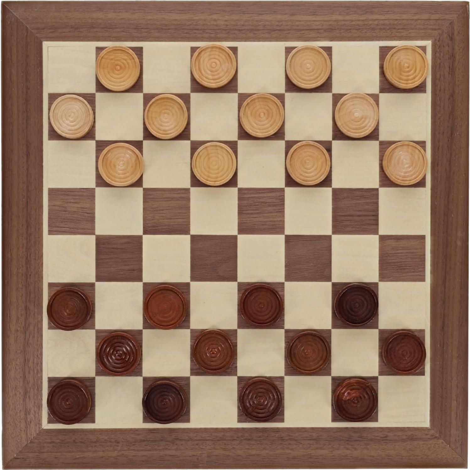 Juego de Damas Clásico de Madera WE Games 30.48 cm