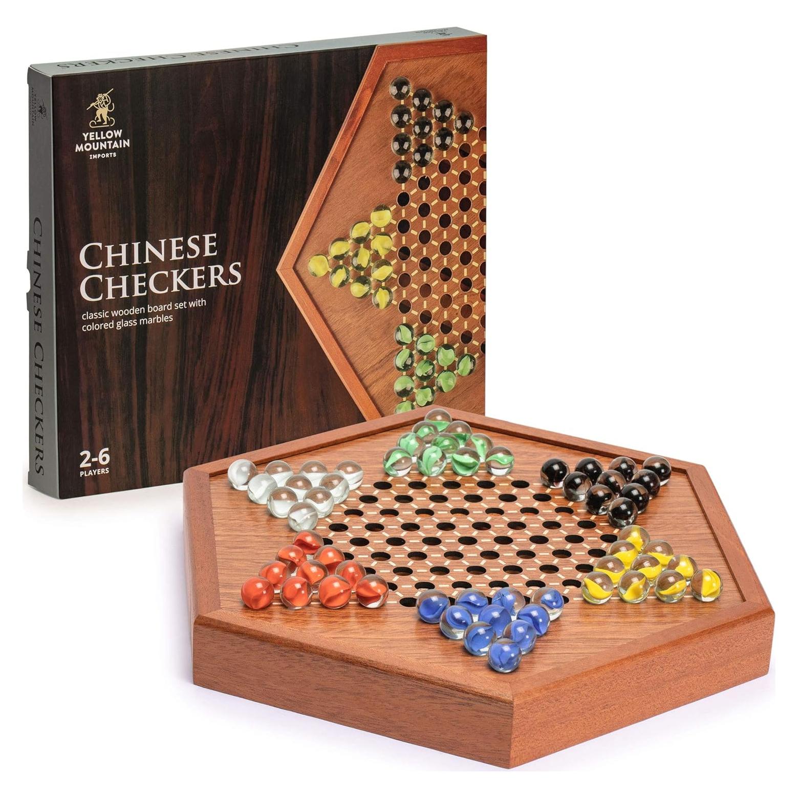 Juego de Mesa Halma Chino de Madera Yellow Mountain 32.2 cm