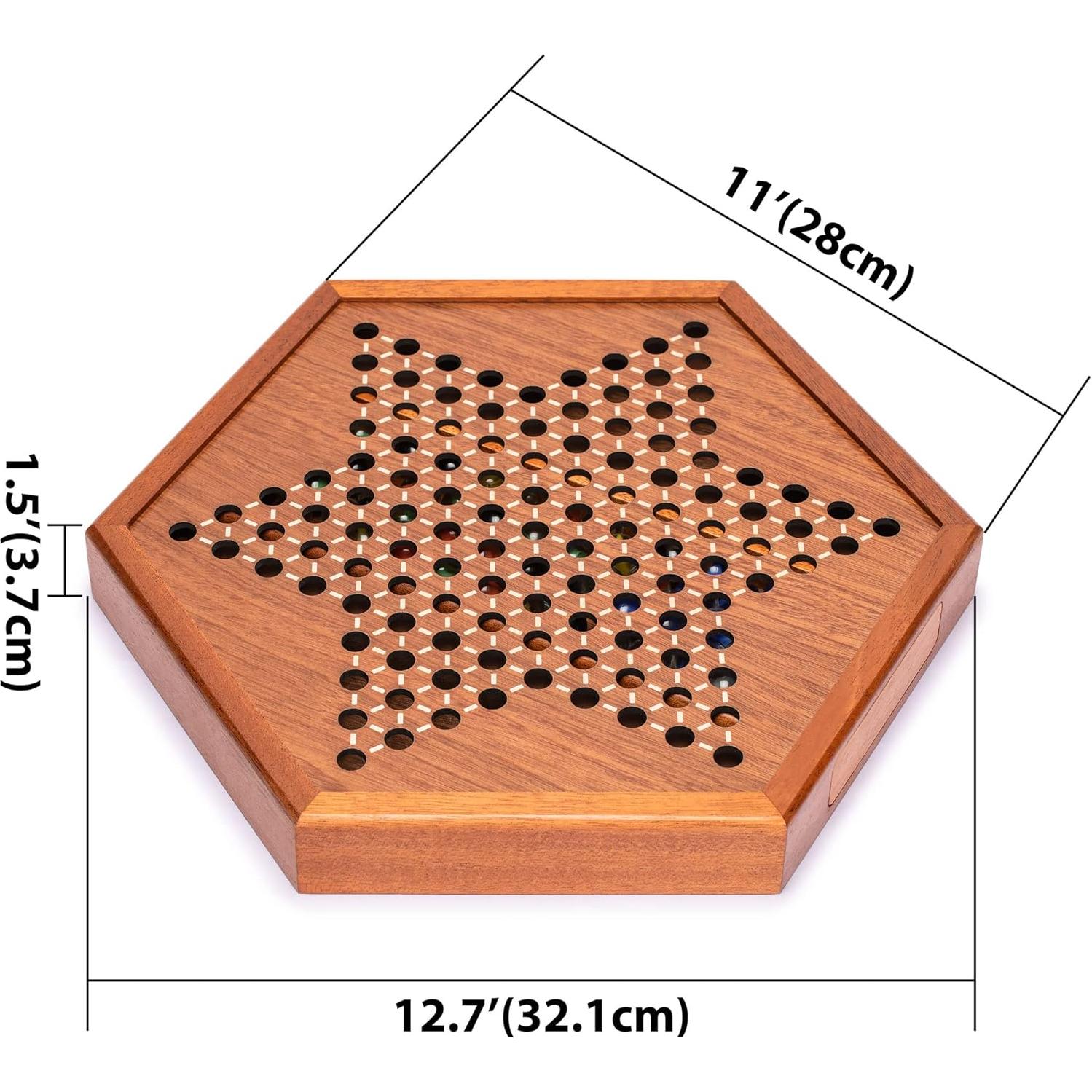 Juego de Mesa Halma Chino de Madera Yellow Mountain 32.2 cm