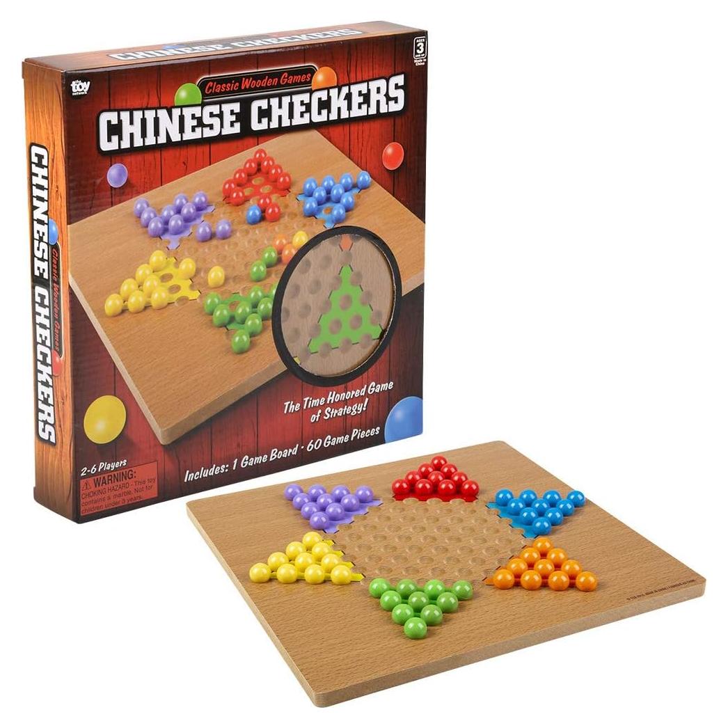 Juego de Damas Chinas de Madera Novelty 25.4 cm - Clásico