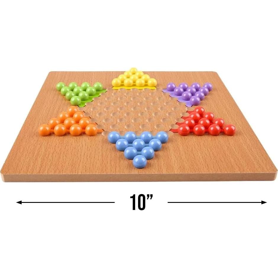 Juego de Damas Chinas de Madera Novelty 25.4 cm - Clásico