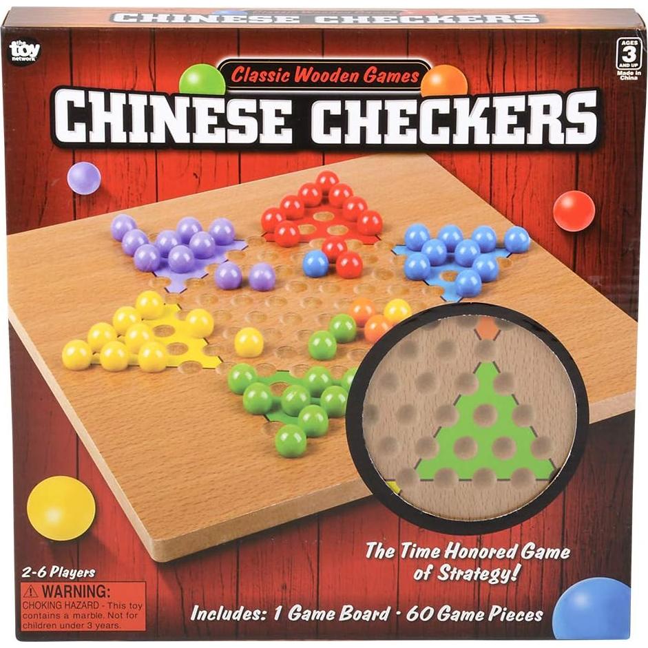 Juego de Damas Chinas de Madera Novelty 25.4 cm - Clásico