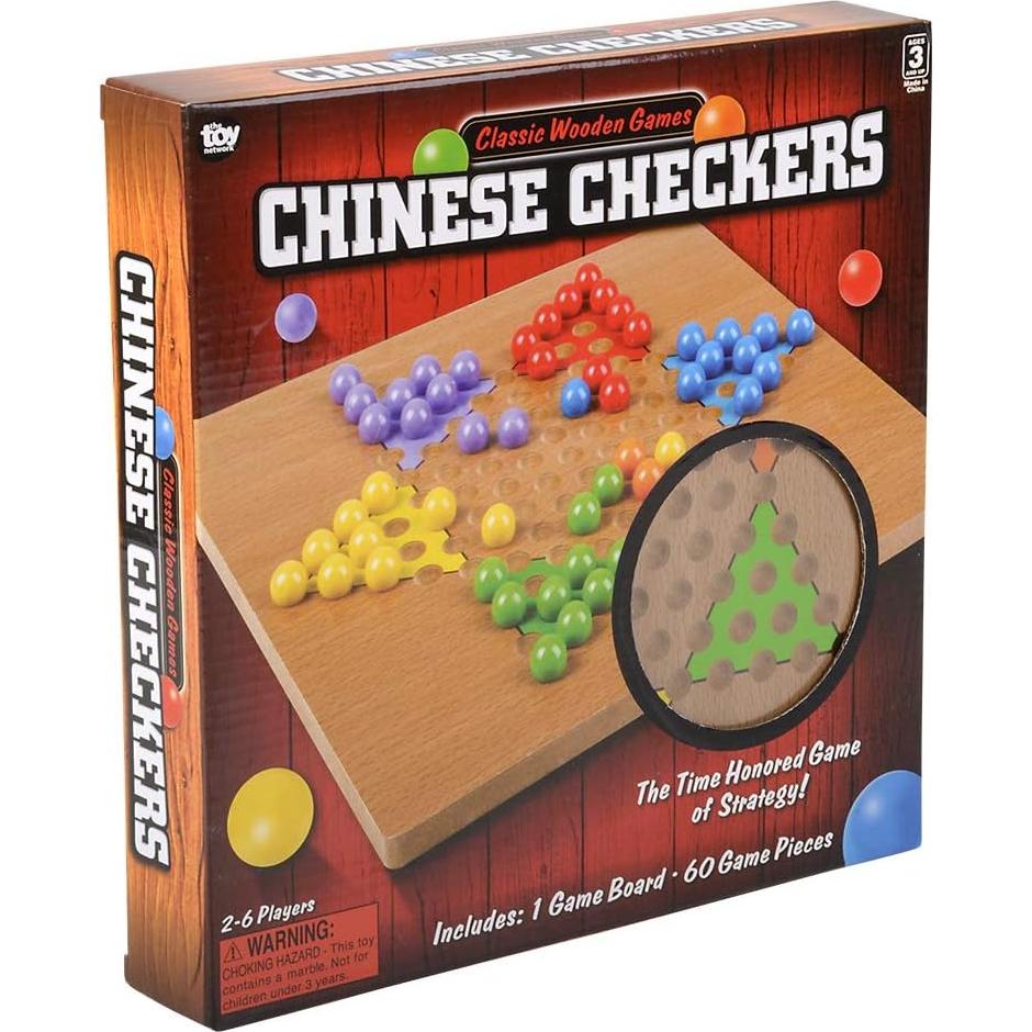 Juego de Damas Chinas de Madera Novelty 25.4 cm - Clásico