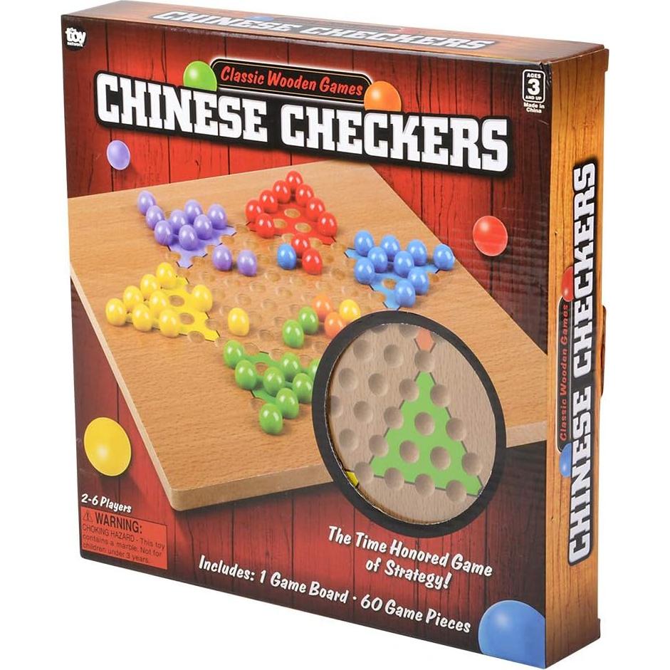 Juego de Damas Chinas de Madera Novelty 25.4 cm - Clásico