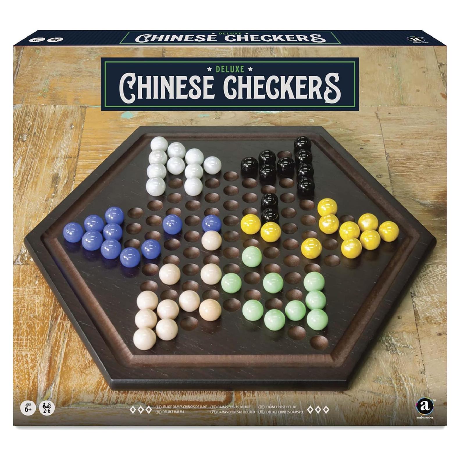 Conjunto de Damas Chinas Deluxe Craftsman 33x29cm Madera