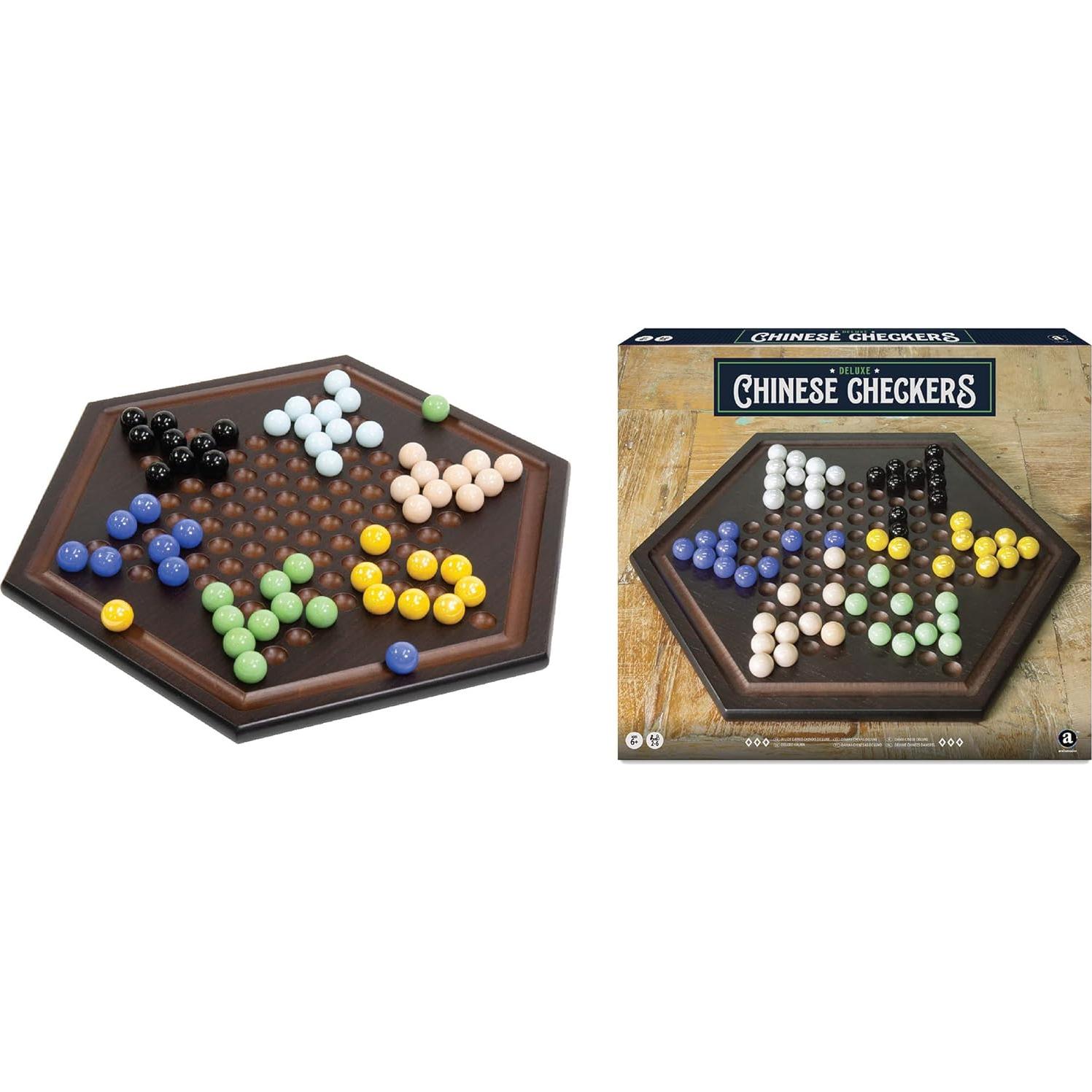 Conjunto de Damas Chinas Deluxe Craftsman 33x29cm Madera