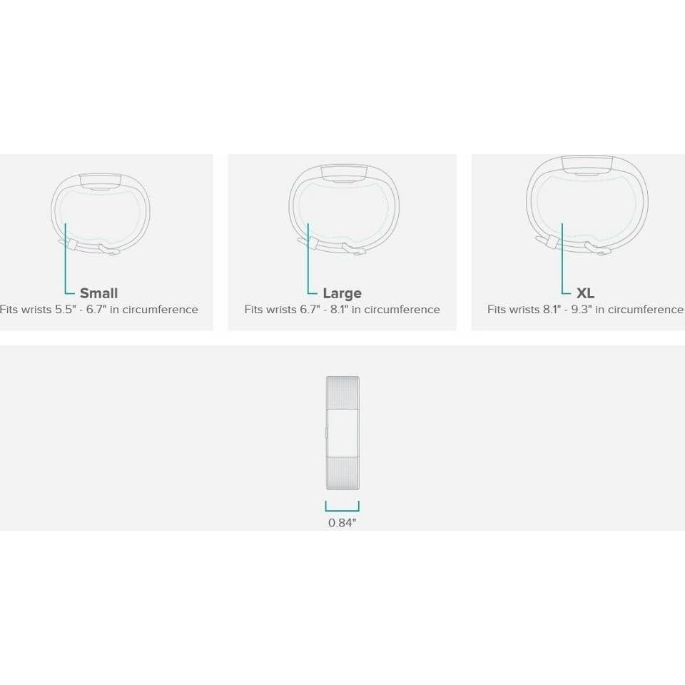 Fitbit Charge 2 Heart Rate + Fitness Wristband Black Large (Renewed)