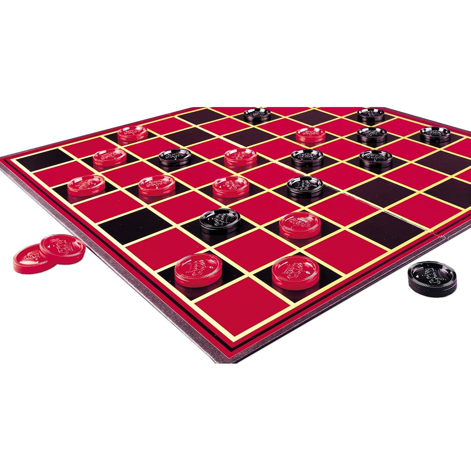 Juego de Damas Pressman - Tablero Plegable y Fichas 12.7 cm