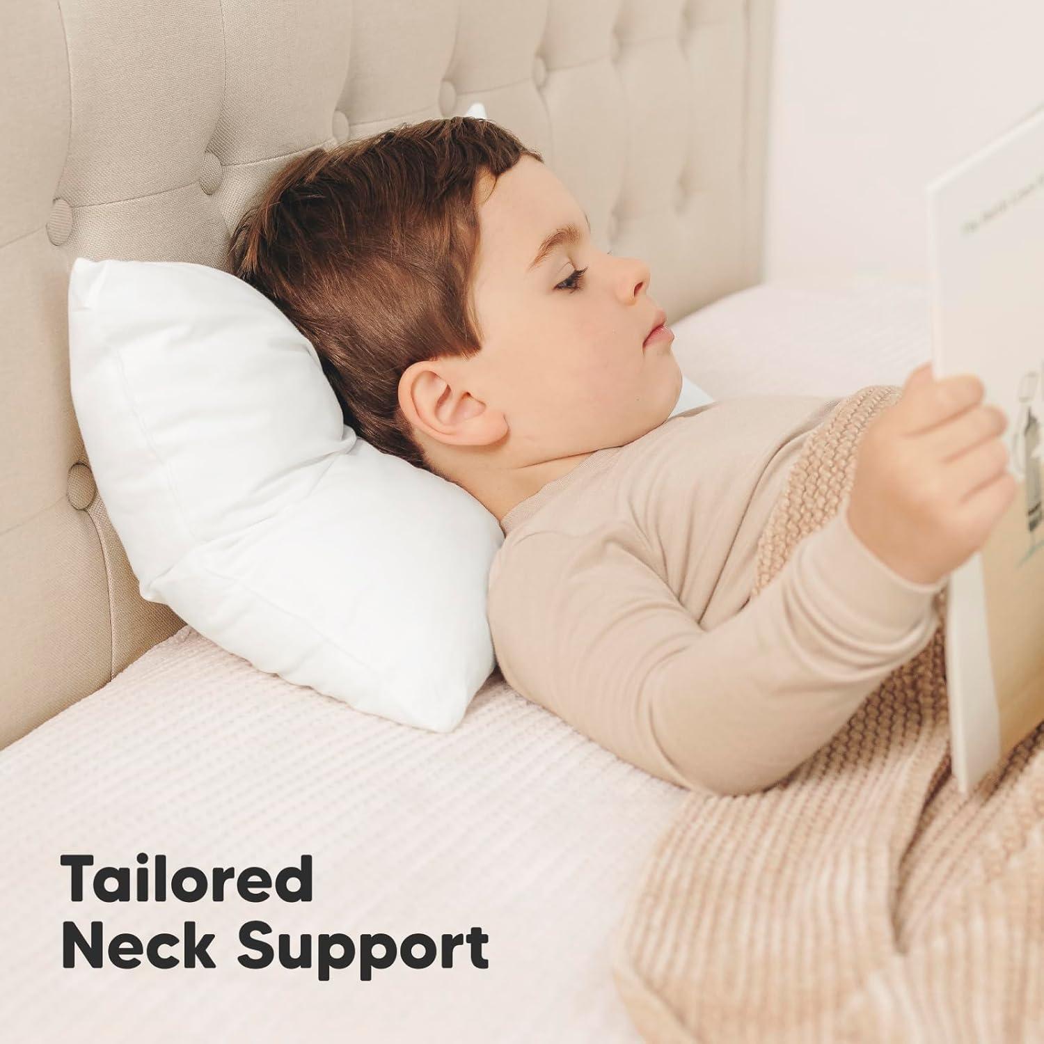 KeaBabies Almohadas para Niños 2-Pack Algodón Orgánico 33x46 cm