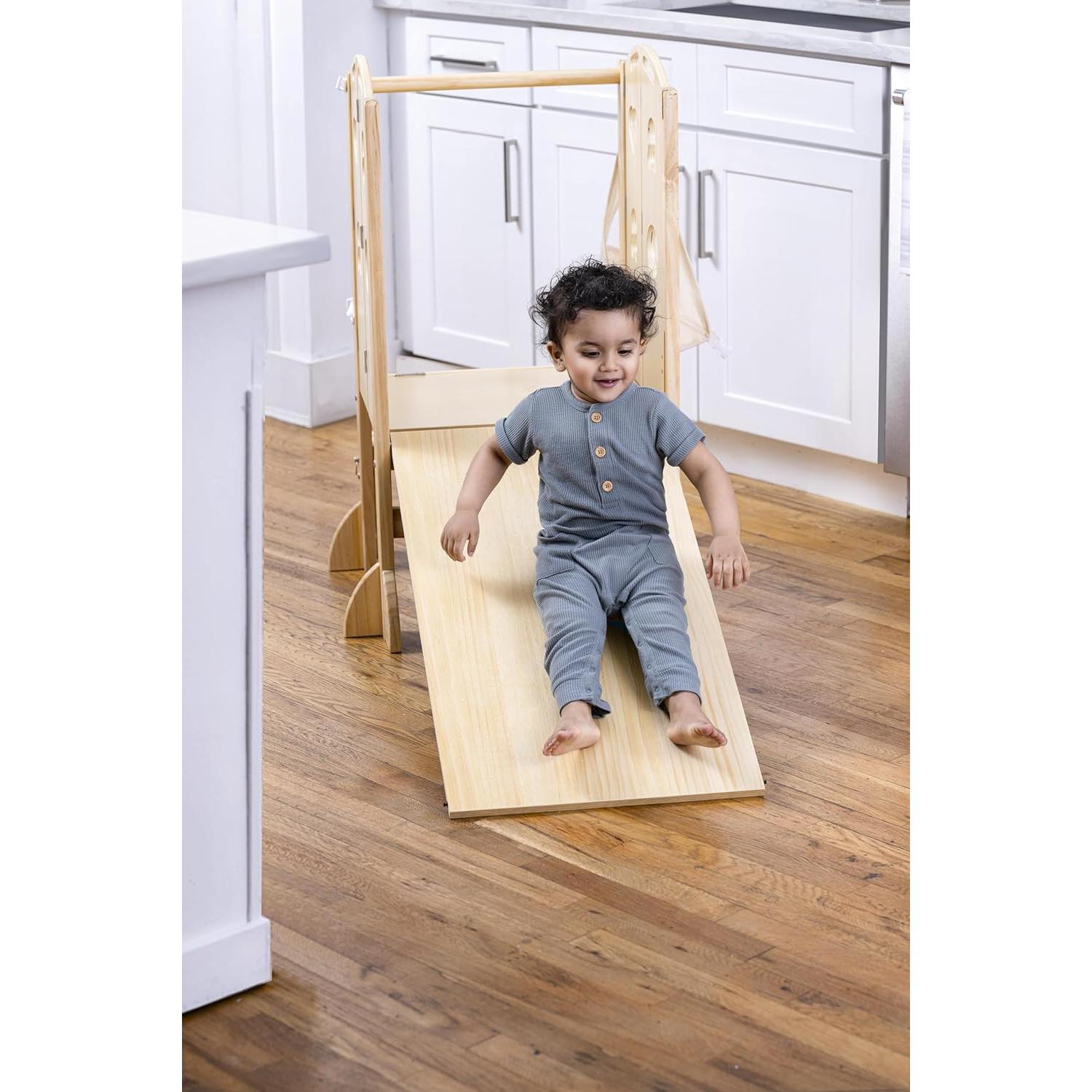 Torre de Cocina Plegable Avenlur Laurel 4 en 1 con Pizarra