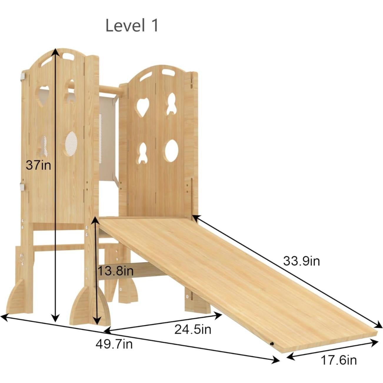 Torre de Cocina Plegable Avenlur Laurel 4 en 1 con Pizarra
