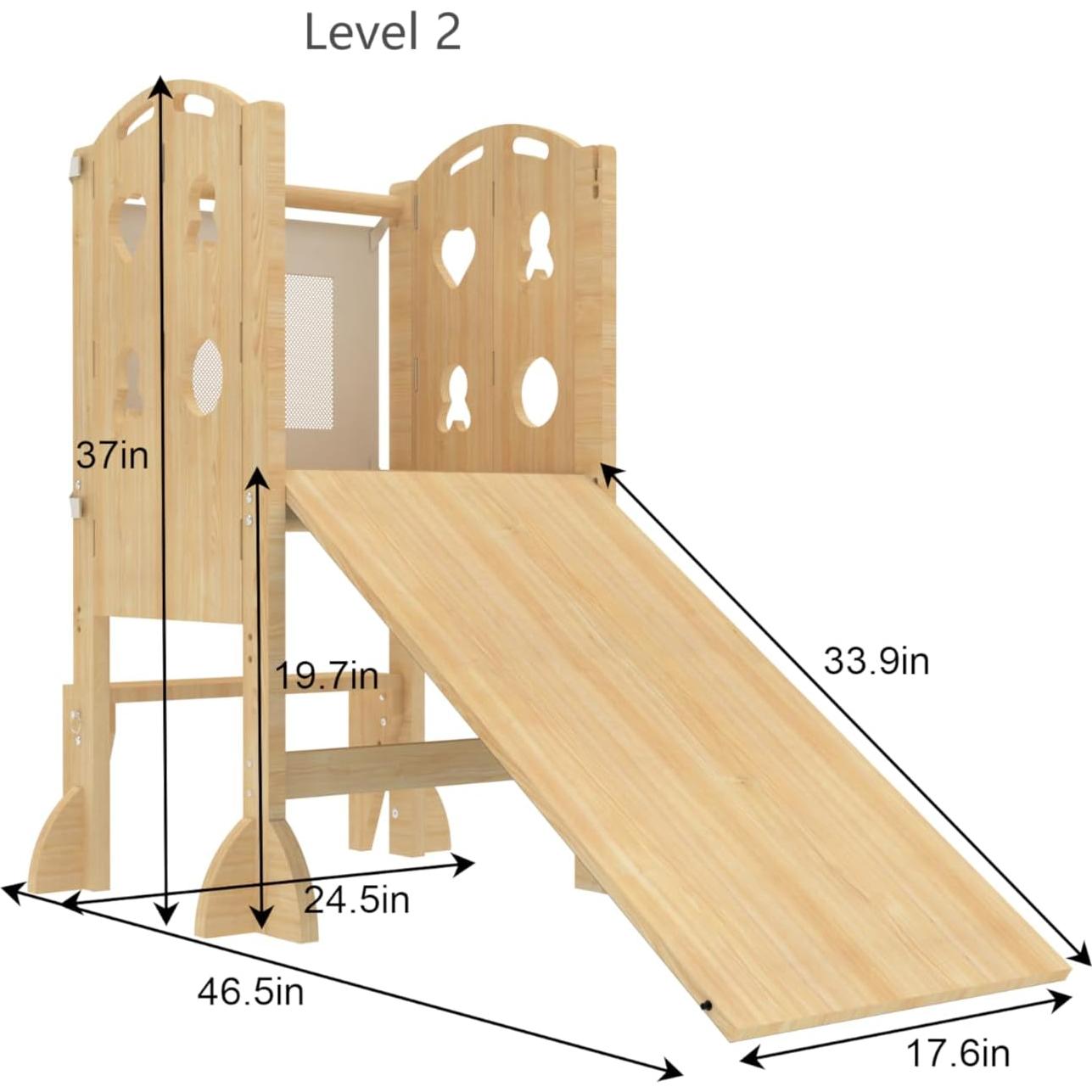 Torre de Cocina Plegable Avenlur Laurel 4 en 1 con Pizarra