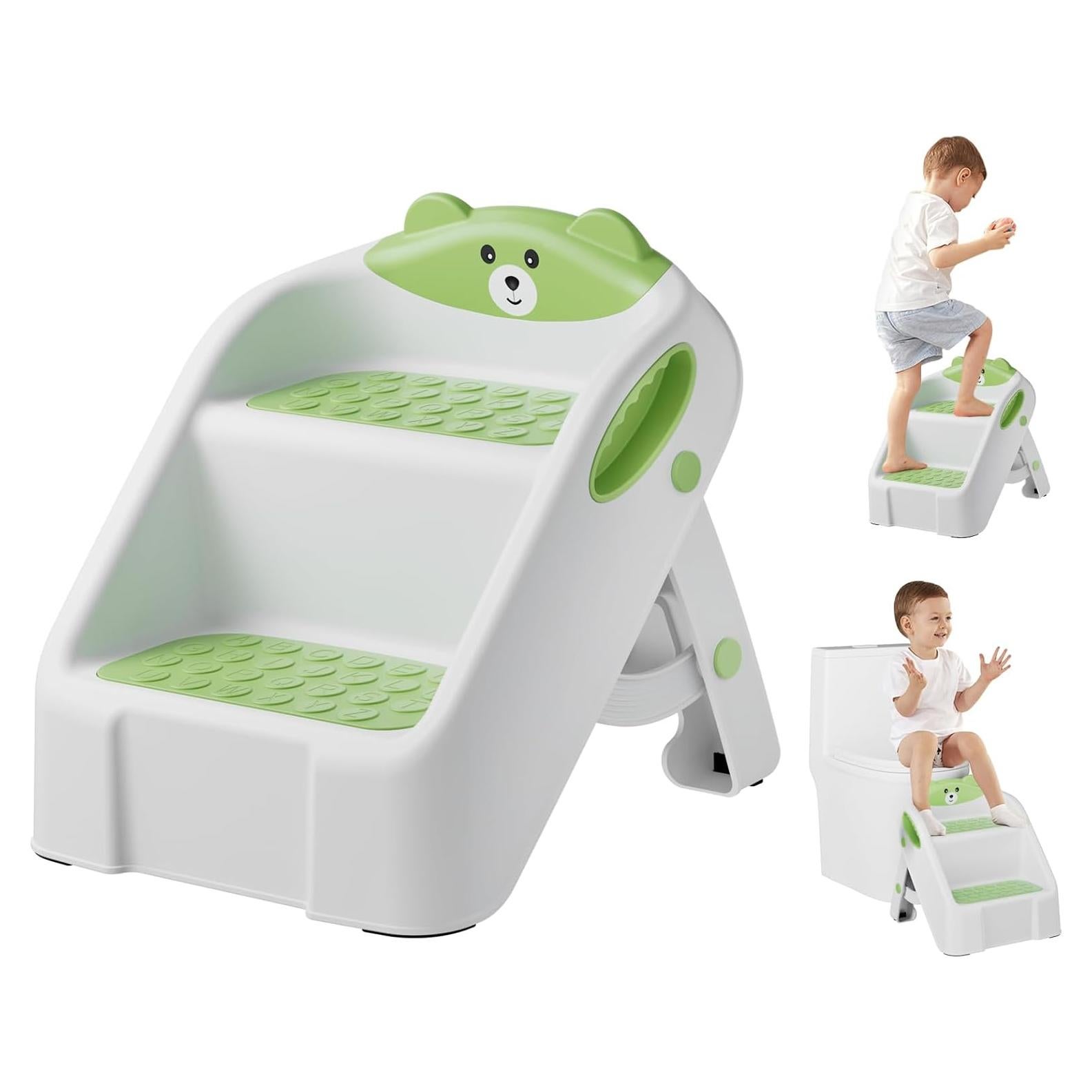 Escalera Plegable Antideslizante Bonbay Verde 2 Escalones