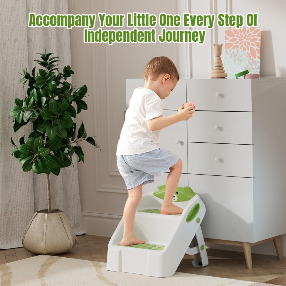 Escalera Plegable Antideslizante Bonbay Verde 2 Escalones