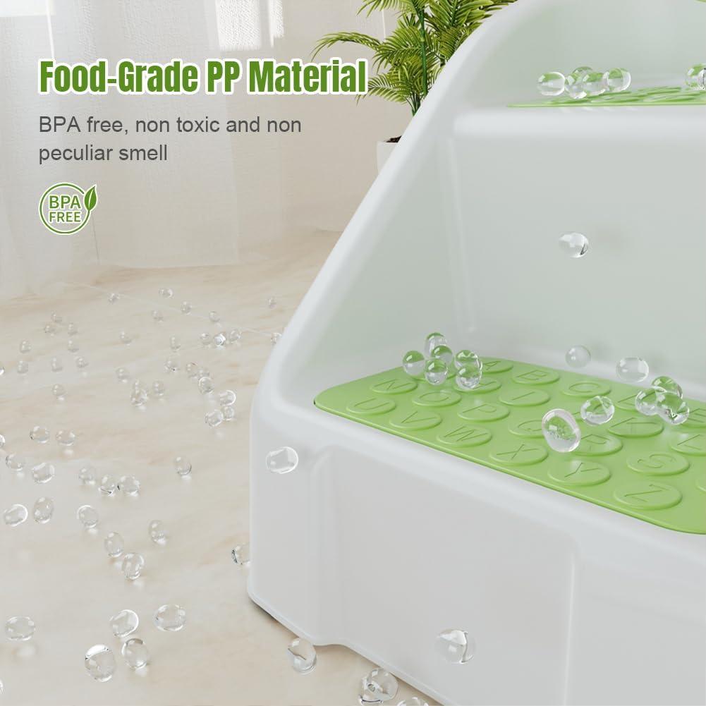 Escalera Plegable Antideslizante Bonbay Verde 2 Escalones