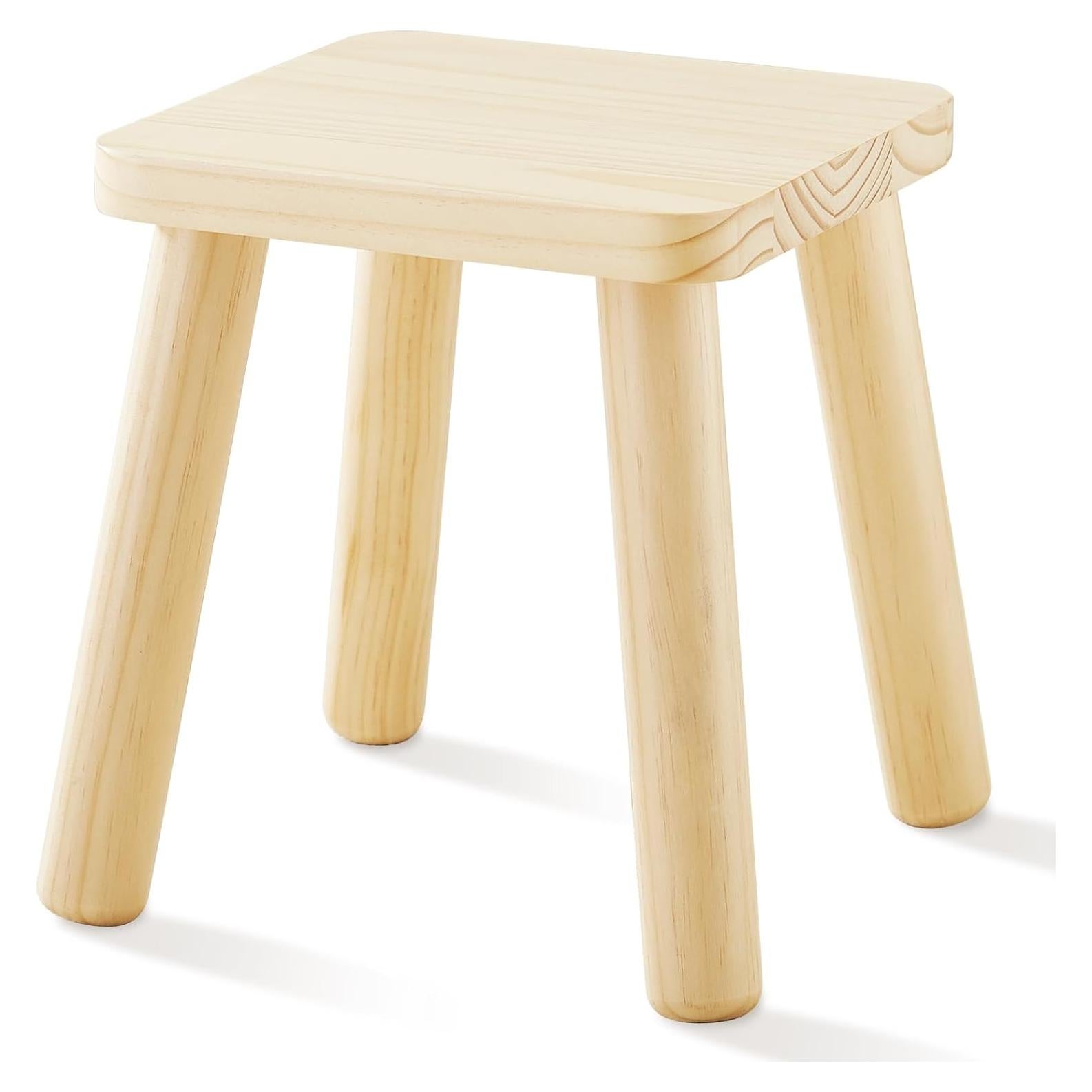 Taburete Infantil de Madera Beright Cuadrado 25.4x24.4x28.2cm