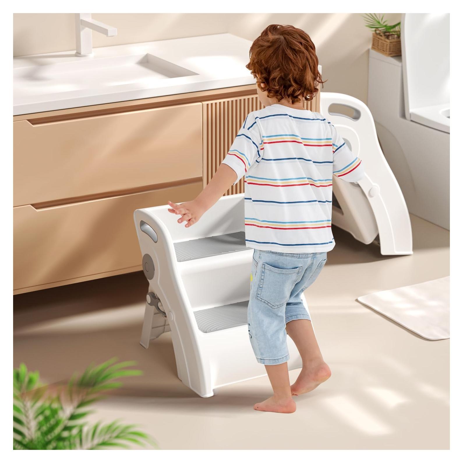 Escalera Plegable para Niños Vanpolchy 2 Pasos Antideslizante