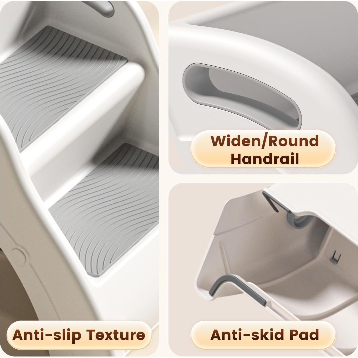 Escalera Plegable para Niños Vanpolchy 2 Pasos Antideslizante