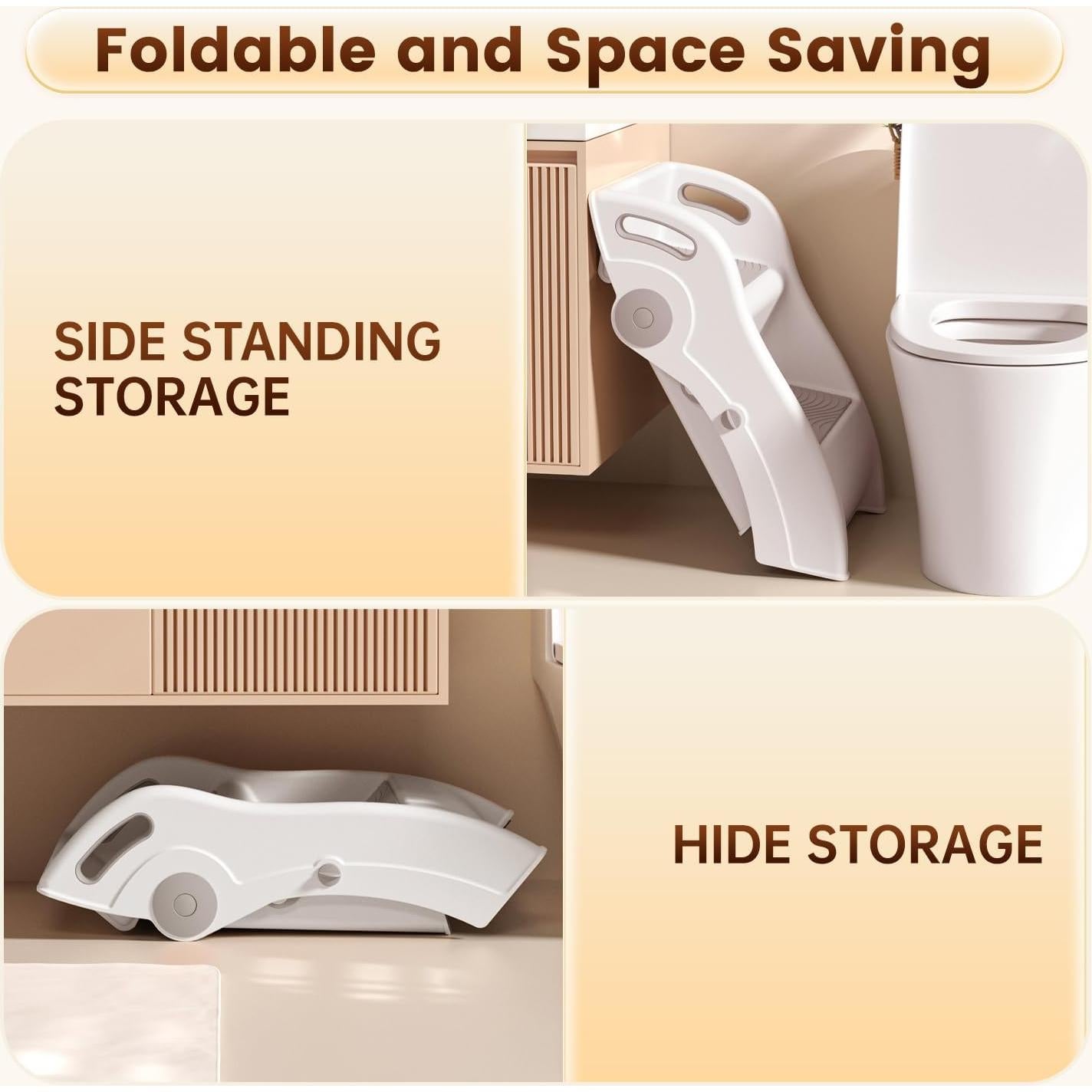 Escalera Plegable para Niños Vanpolchy 2 Pasos Antideslizante