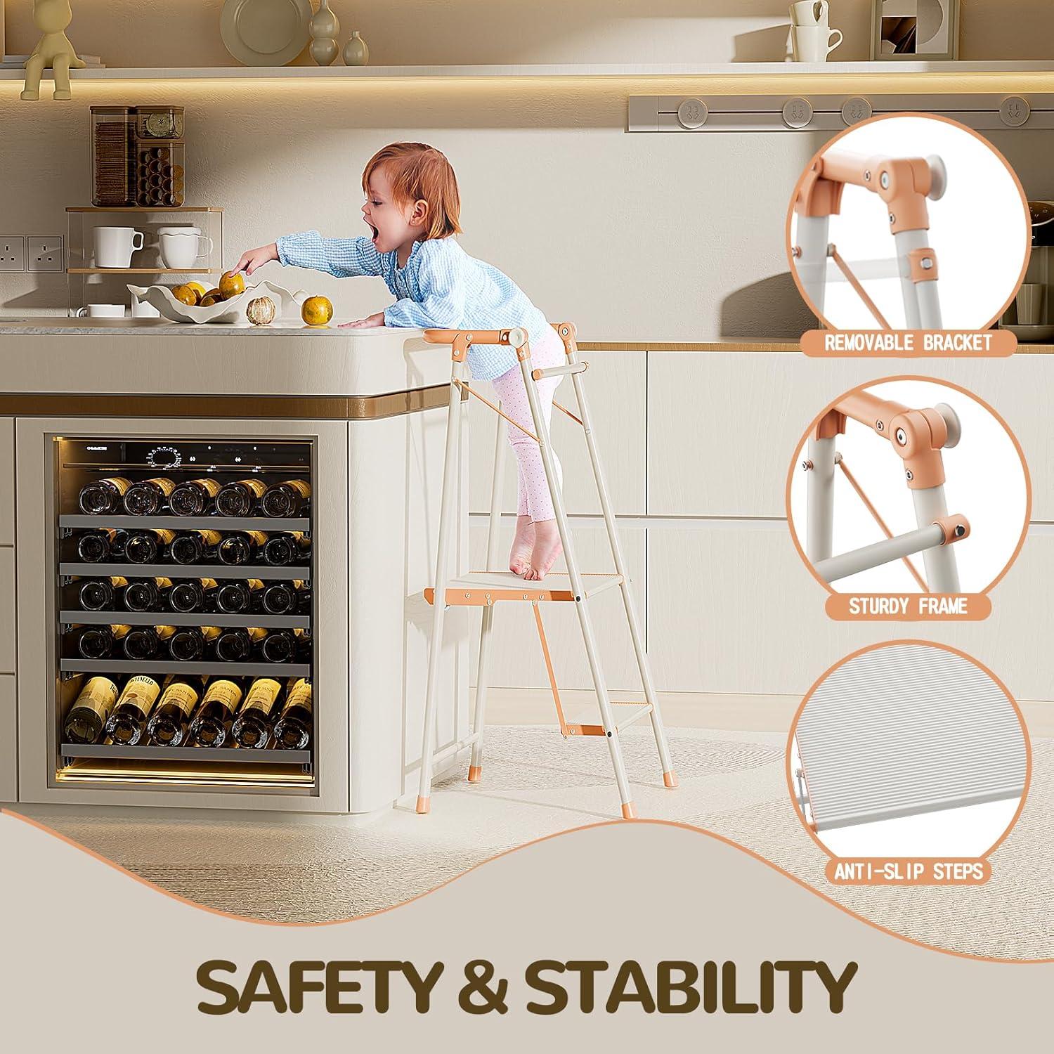 Torre Plegable UNICOO para Niños y Adultos - Escalera 2 Pasos