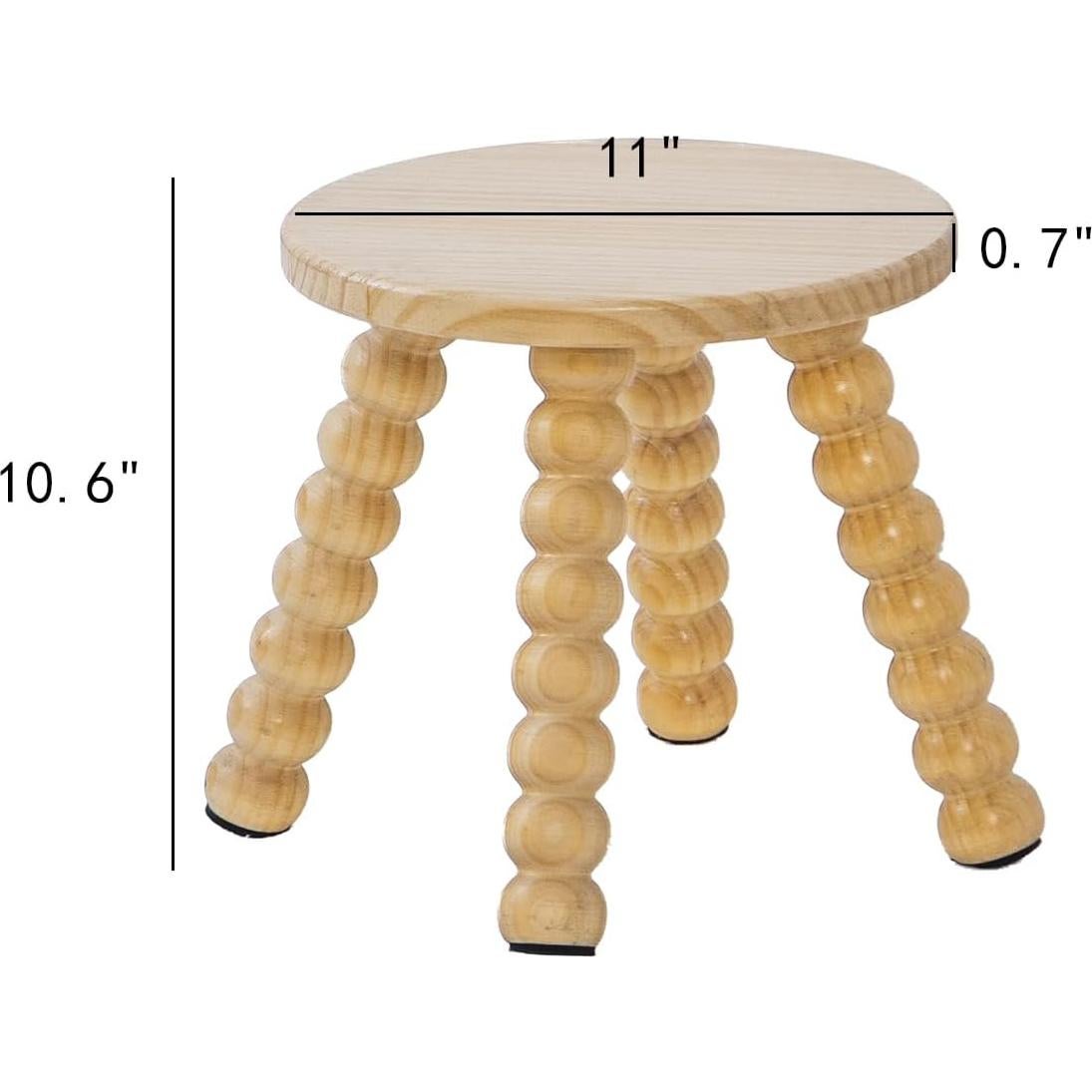 Taburete de Madera Sólida HuiDao 27 cm Antideslizante