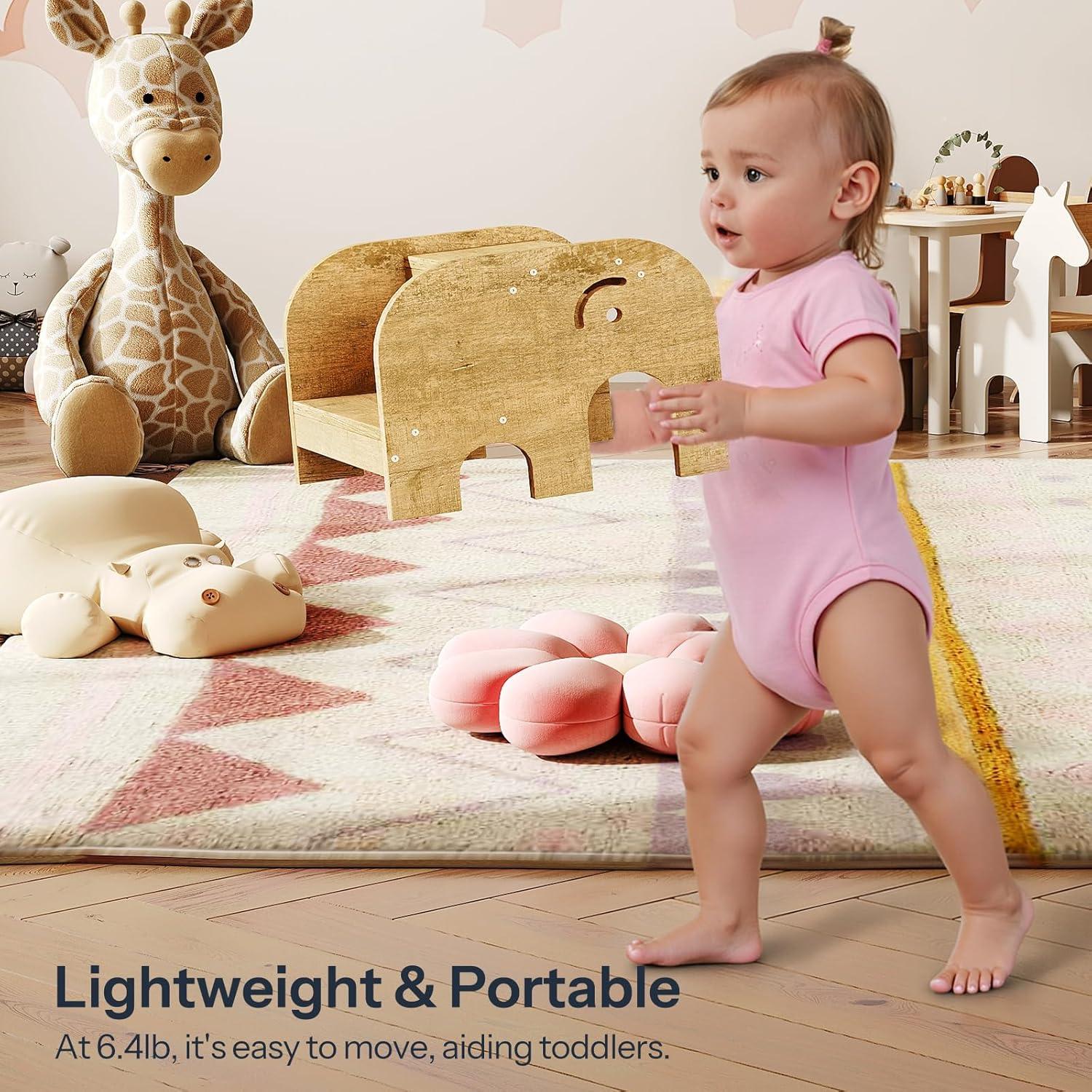 Taburete para Niños HOOBRO Elefante Madera Natural 39x36x28cm