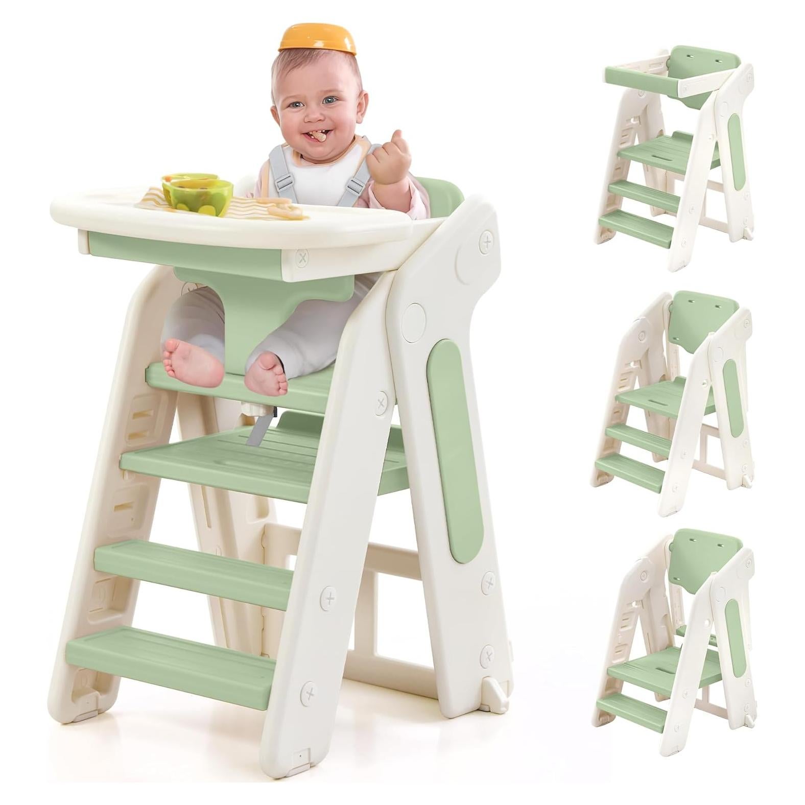 Escalera para Niños JooKiddie 4-en-1 Ajustable Verde