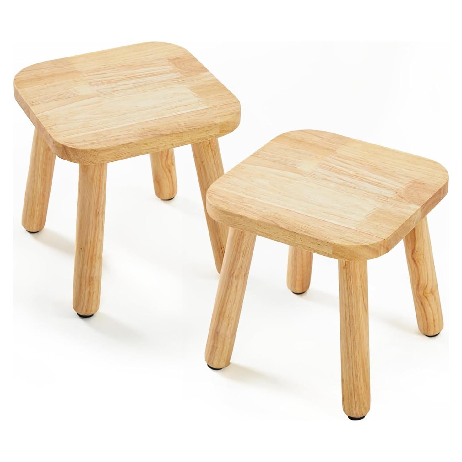 Taburete de Madera Frogprin 2 Paquete 24.4x24.4 cm Roble