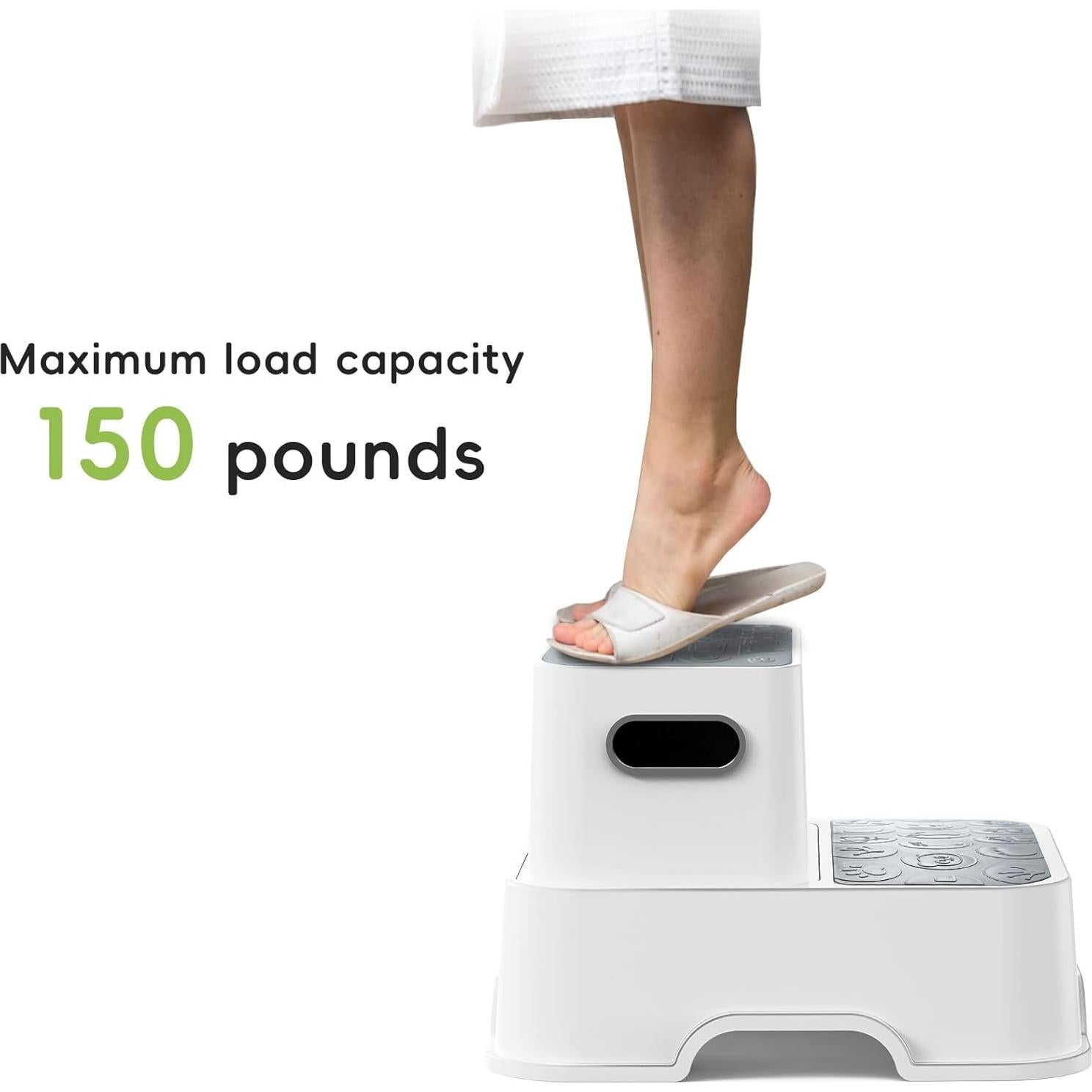 Taburete de Paso UNCLE WU 2 Niveles Antideslizante Gris