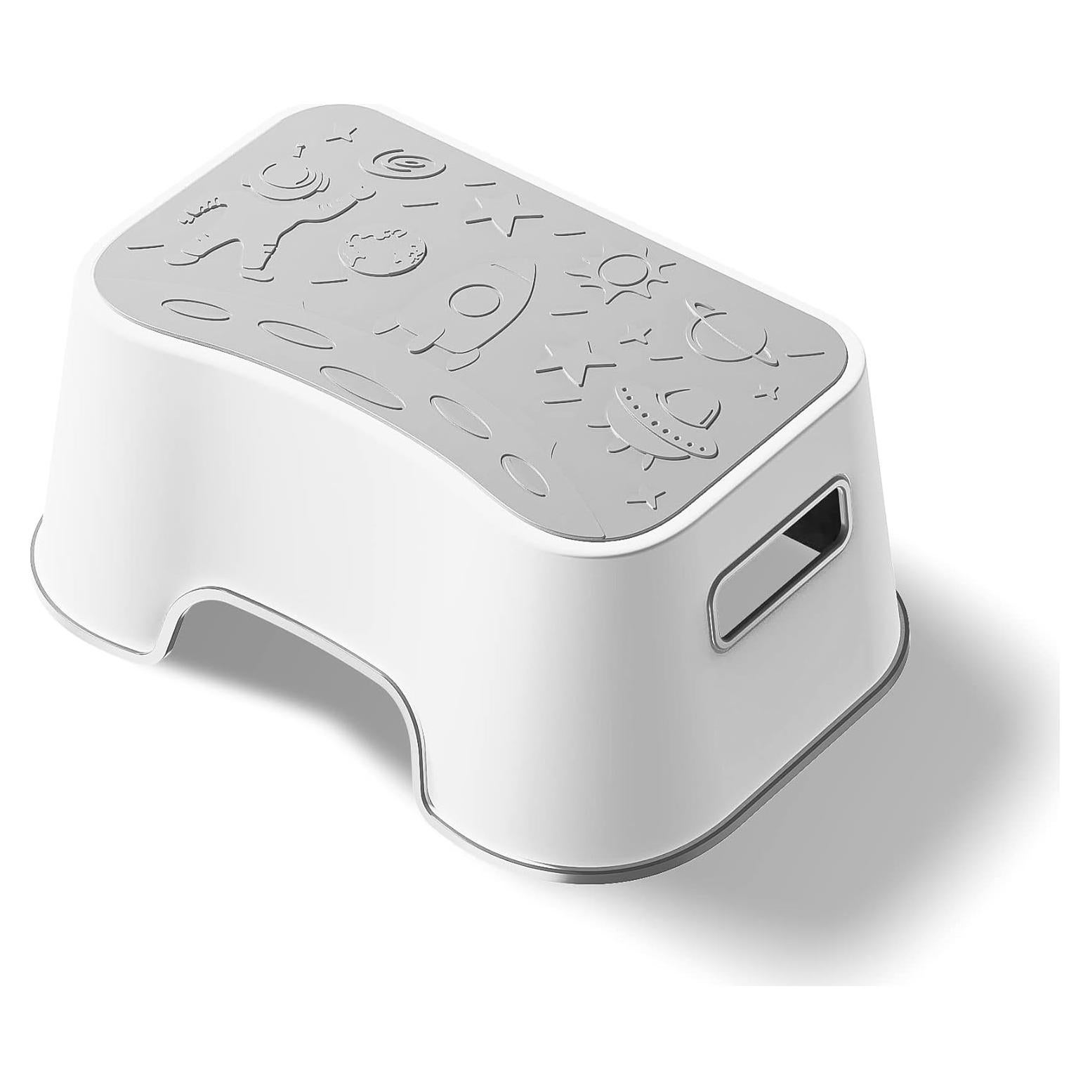 Taburete Antideslizante UNCLE WU para Niños - Gris - 1 Paso