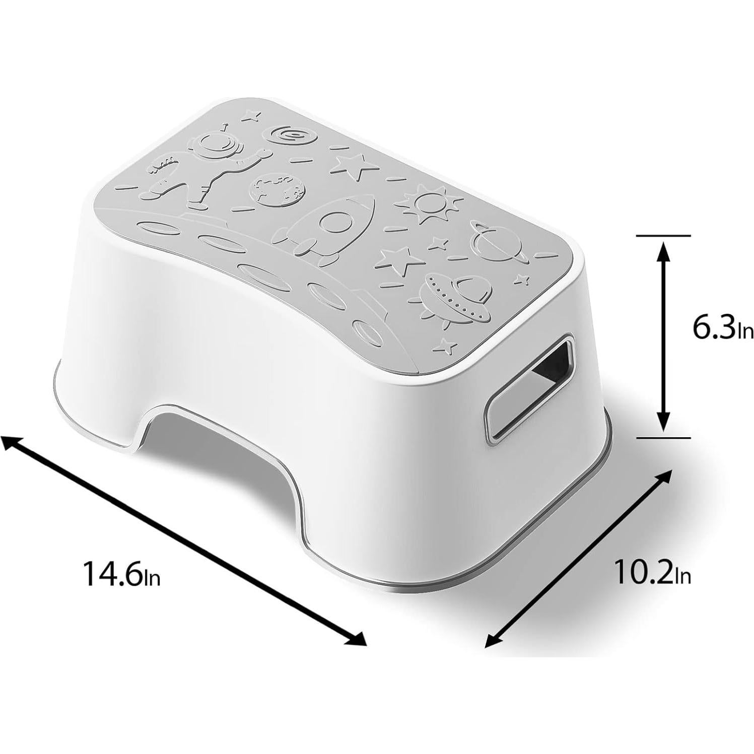 Taburete Antideslizante UNCLE WU para Niños - Gris - 1 Paso