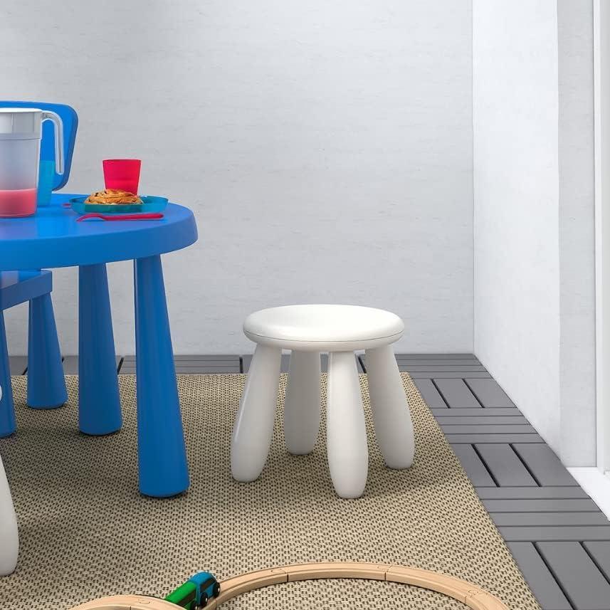 Taburete Infantil Soerreo Blanco 30 cm Resistente y Ligero