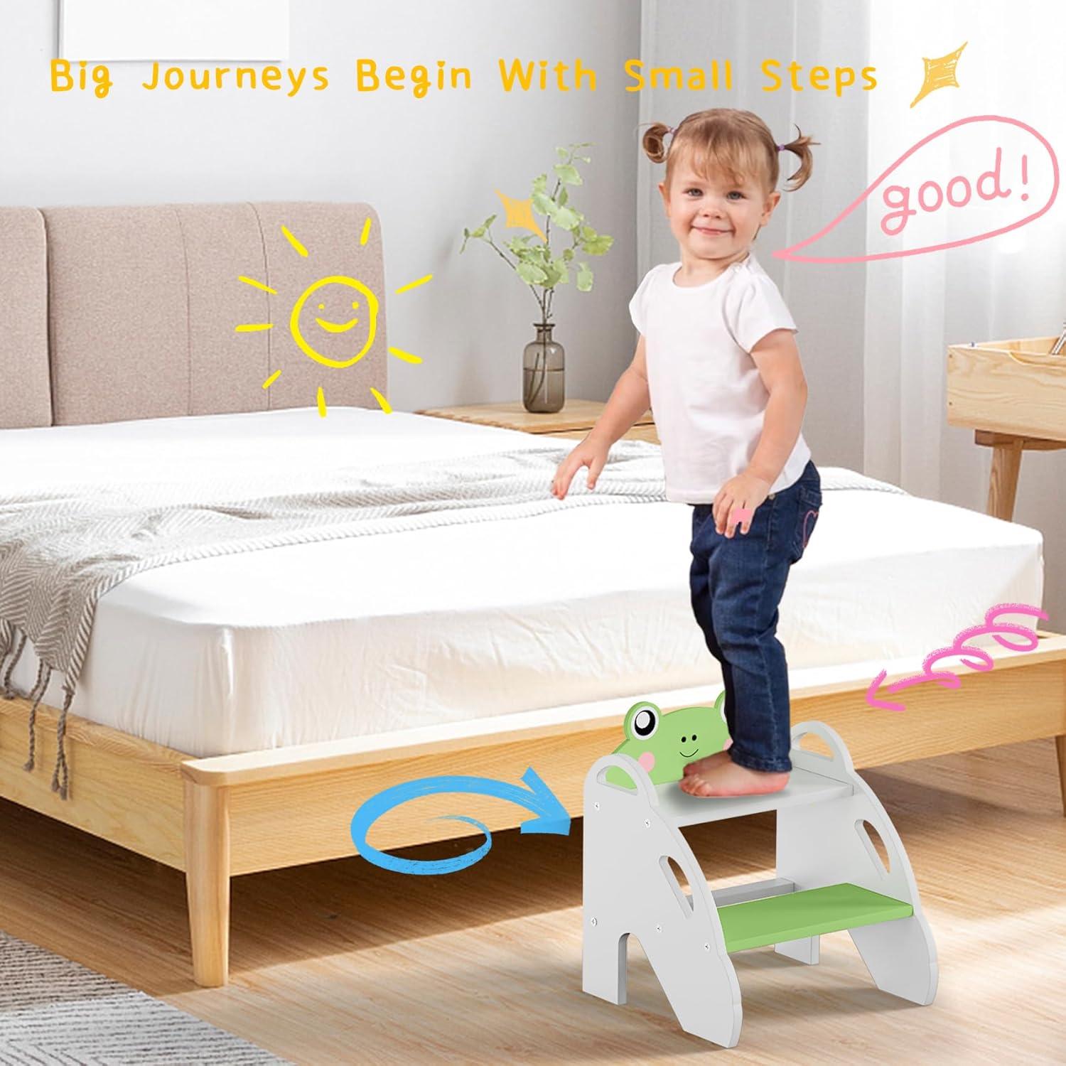 Taburete de Dos Pasos Ndahjahd para Niños Verde 120kg