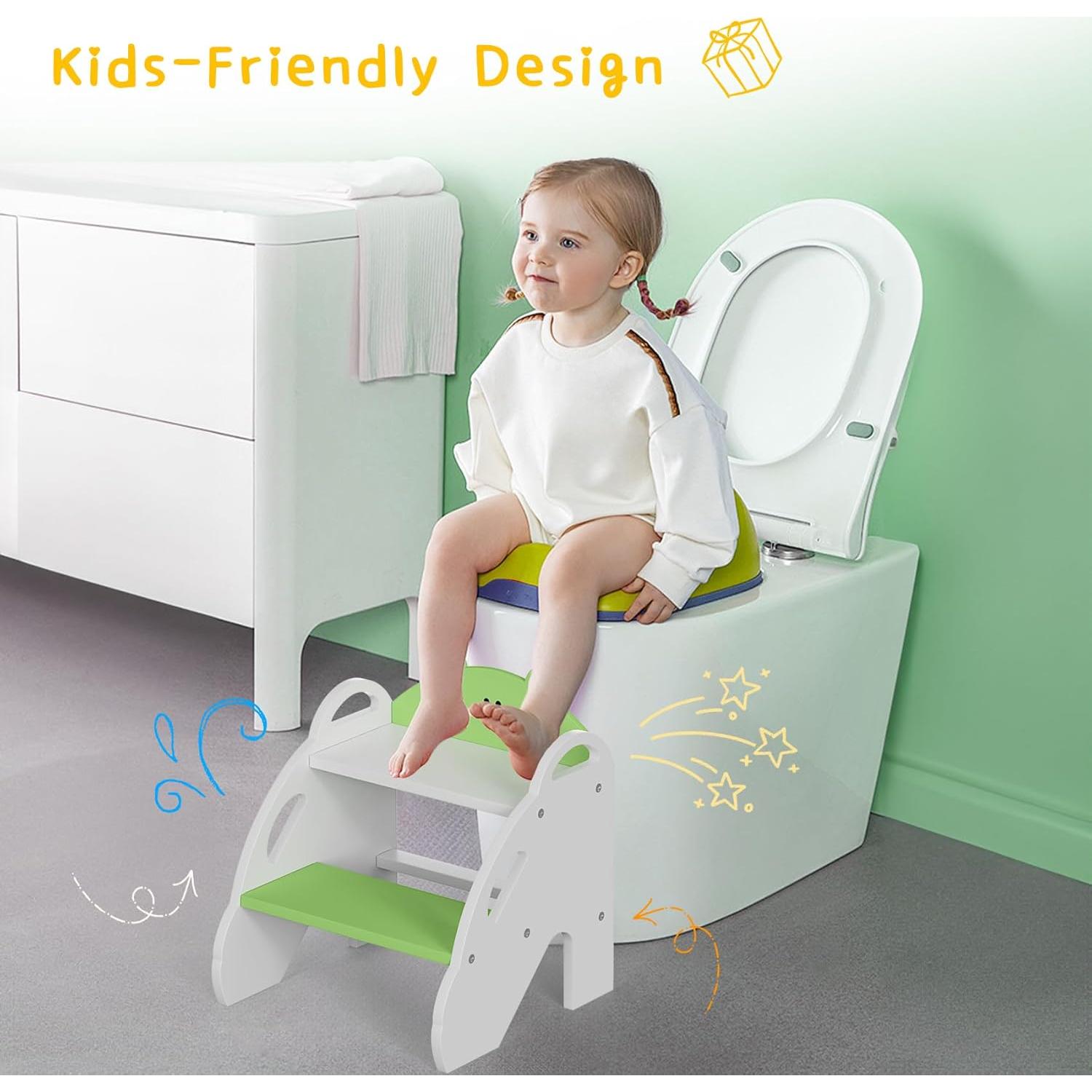 Taburete de Dos Pasos Ndahjahd para Niños Verde 120kg