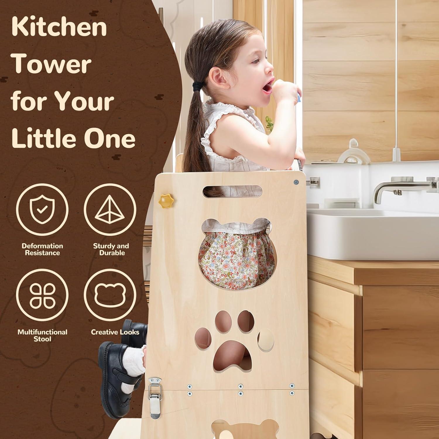 Escalón Plegable Fobig para Niños con Pizarra y Barandilla