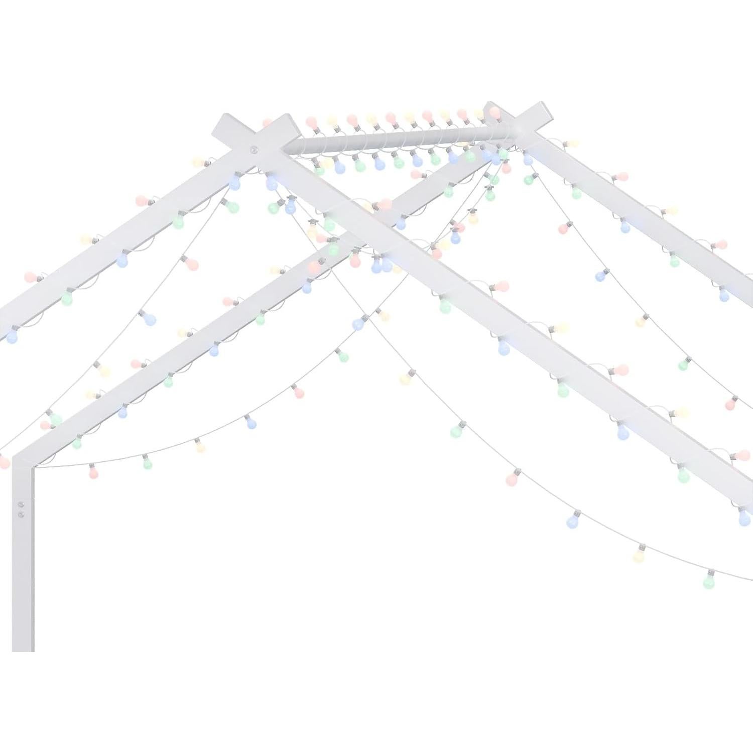 Cama de Piso Completa Bellemave con Listones y Luces LED