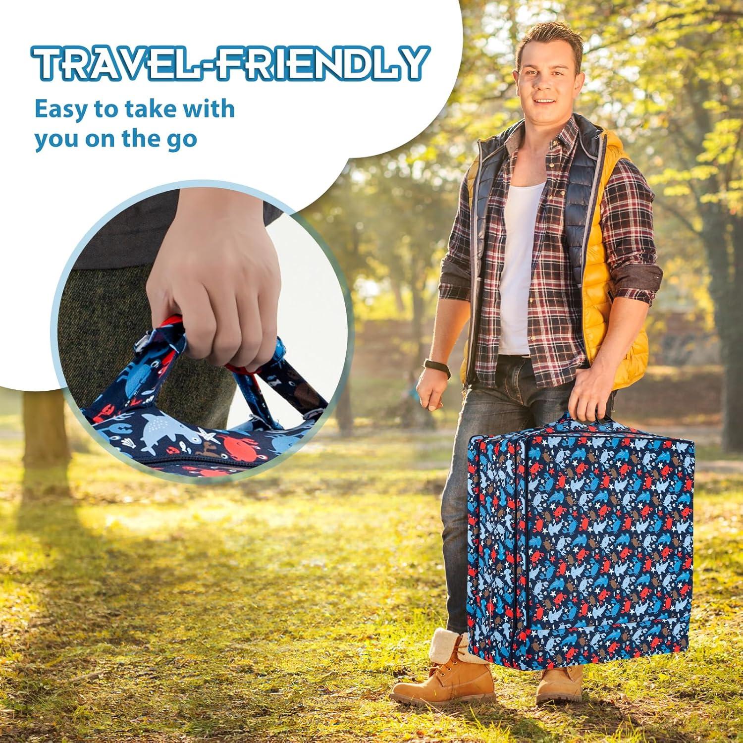 Cama de viaje portátil Umoving para niños - Azul océano