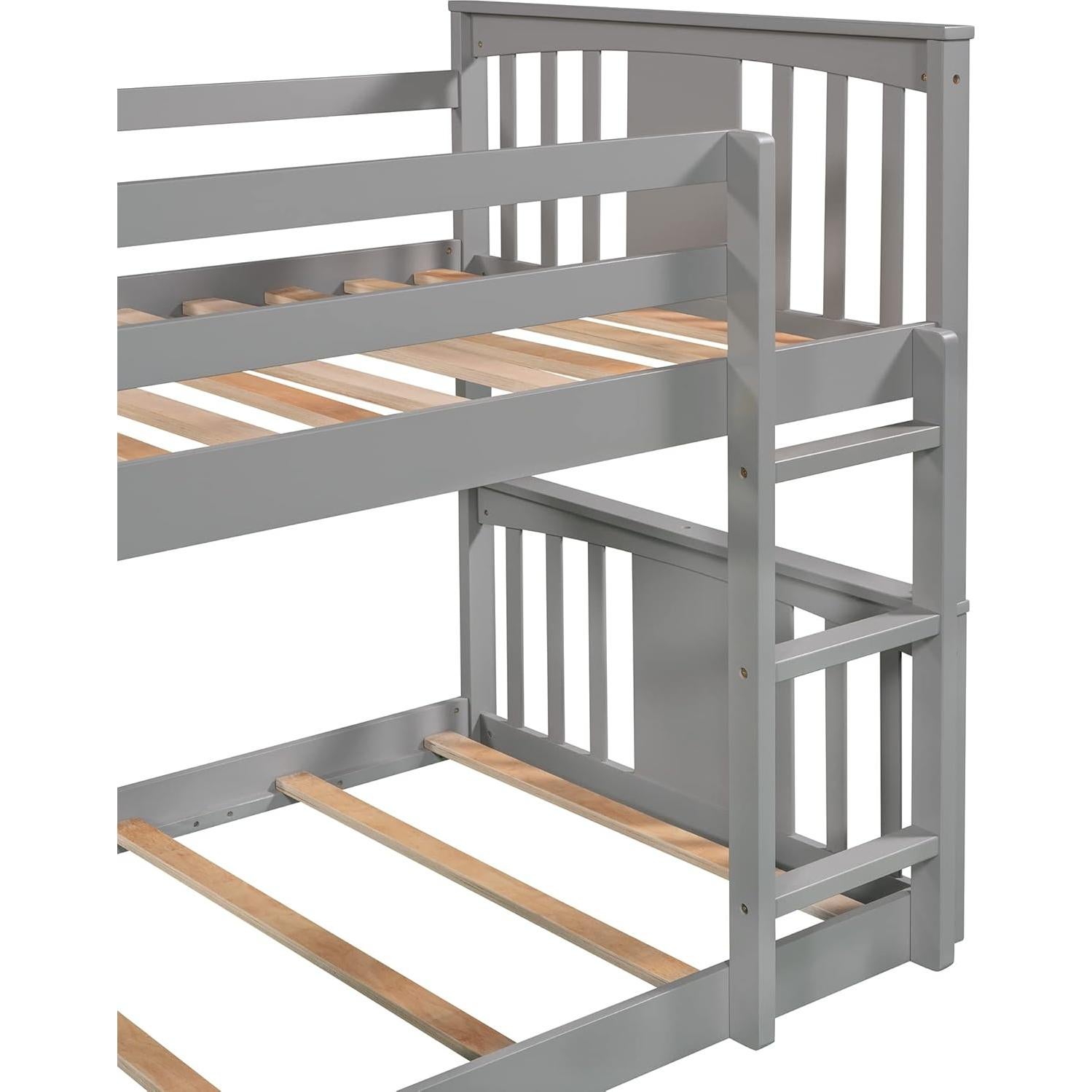 Cama Litera Montessori Doble Bellemave con Tobogán Gris