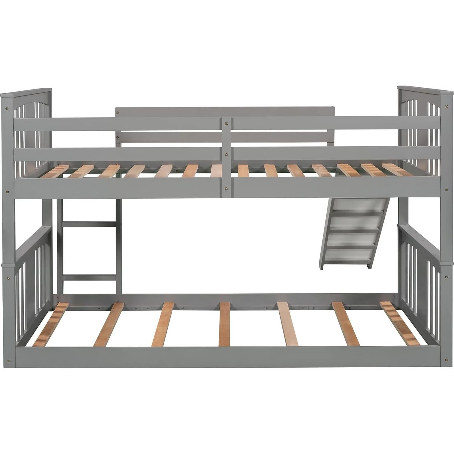 Cama Litera Montessori Doble Bellemave con Tobogán Gris