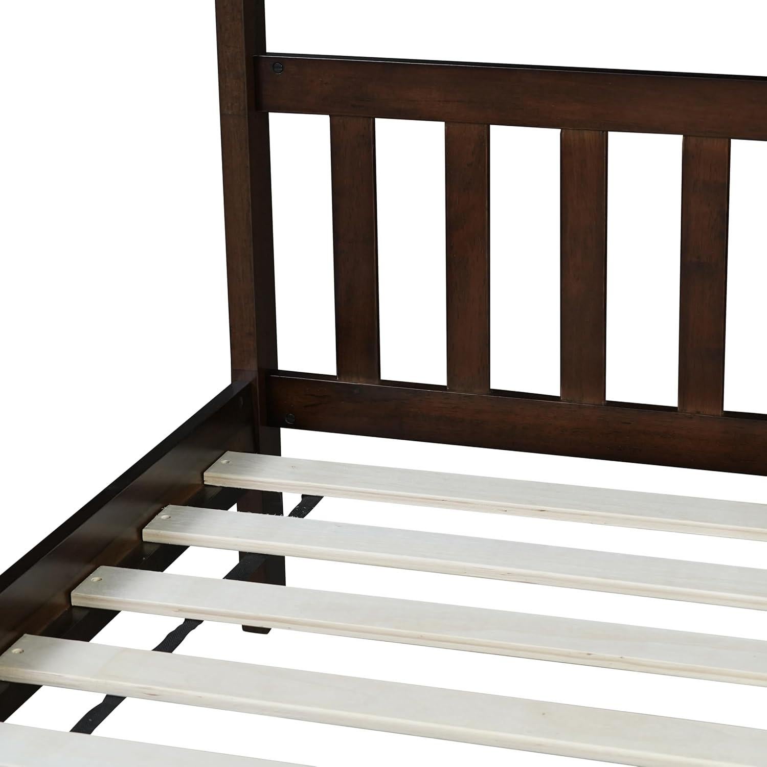 Cama Casa Twin Bellemave para Niños de Madera Espresso