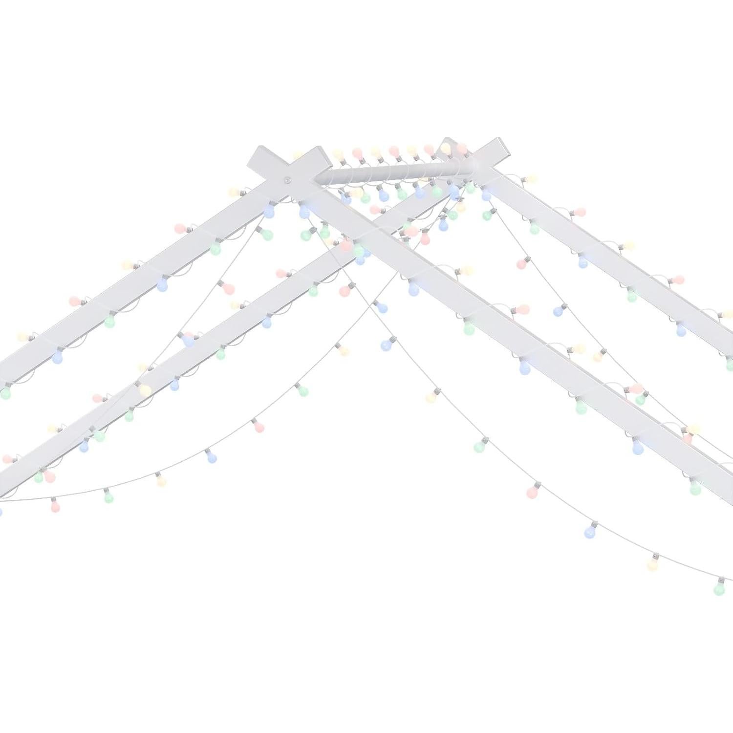 Cama de Piso Twin Zyerch con Luz LED y Techo para Niños